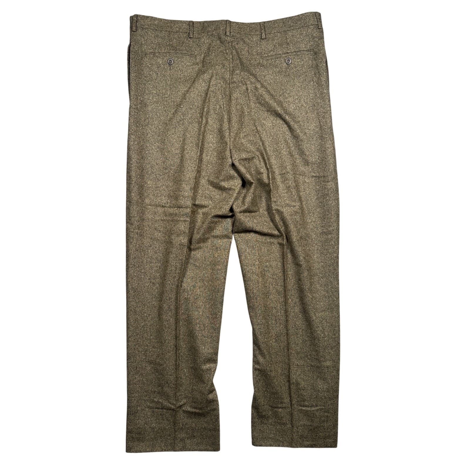 Irvine Park Mens Brown Wool Cashmere Blend Pleated Dress Pants 44-XL - Thumbnail 2