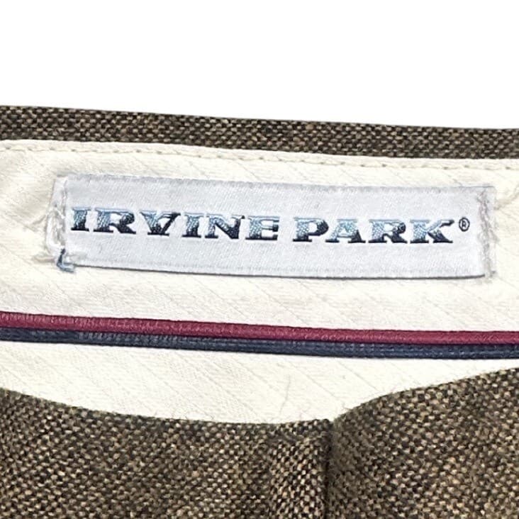 Irvine Park Mens Brown Wool Cashmere Blend Pleated Dress Pants 44-XL - Thumbnail 6