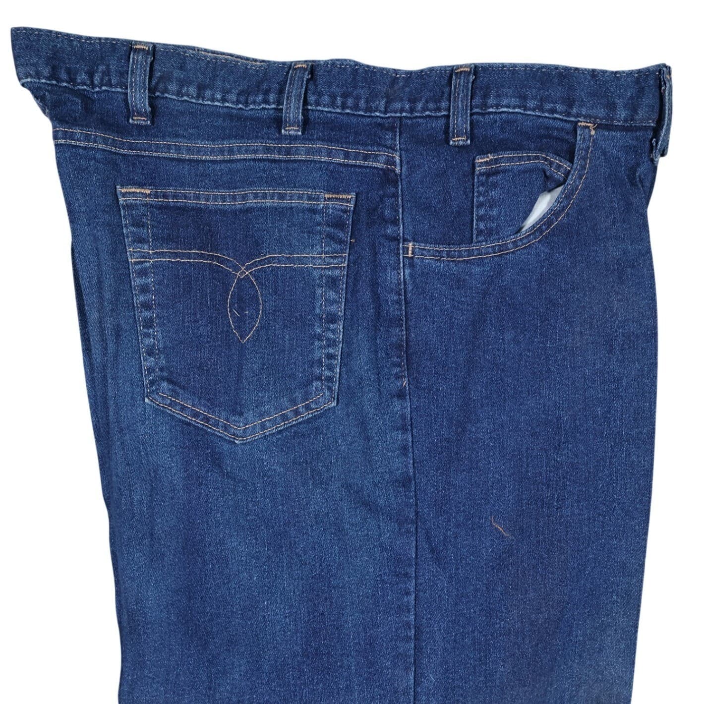 Towncraft Denim Jeans Mens 44x32 Blue Excellent Vintage Made in USA Straight Leg - Thumbnail 5