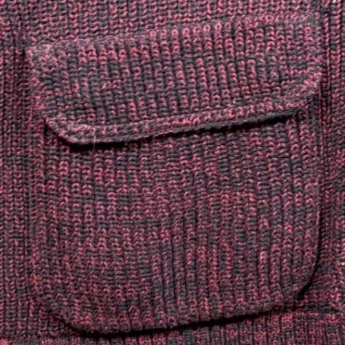 Alfani Full Zip Cardigan Sweater Mens Large Burgundy Ribbed Knit 100% Cotton - Thumbnail 5