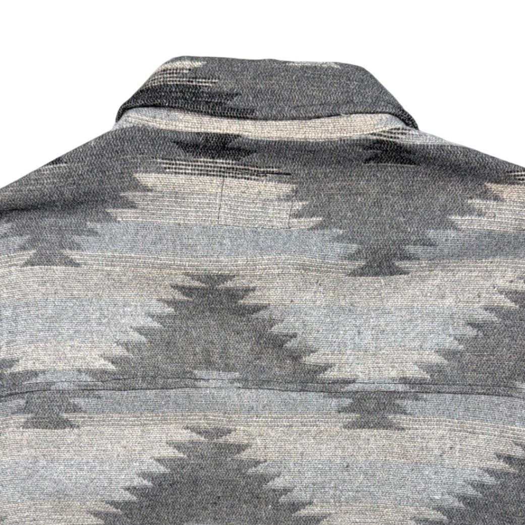 Dictionary Shacket Mens L/XL Gray Excellent Aztec Southwestern Pattern - Thumbnail 4