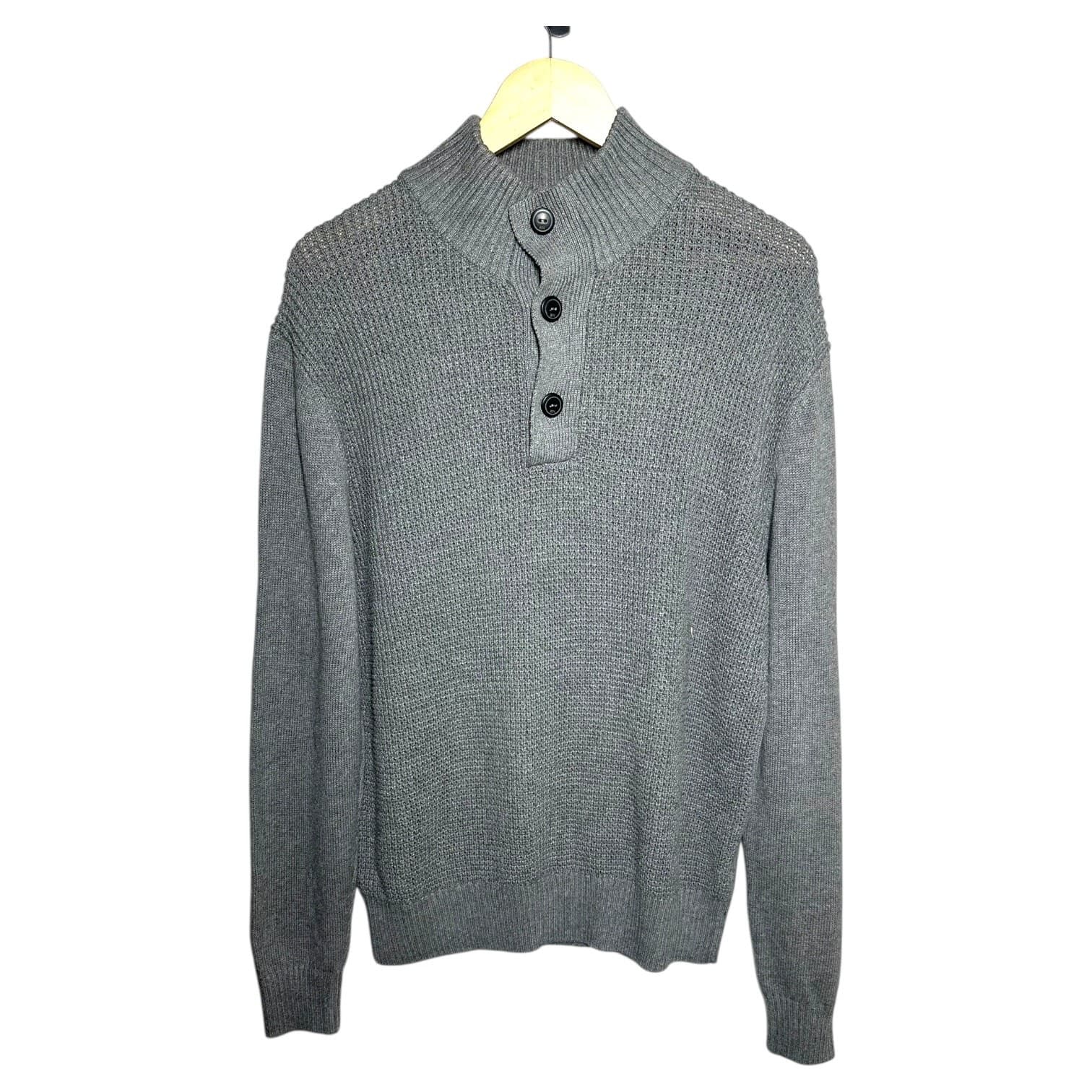 NWT Weatherproof Vintage Men's Mock Neck Pullover Sweater Gray Size M - Thumbnail 2