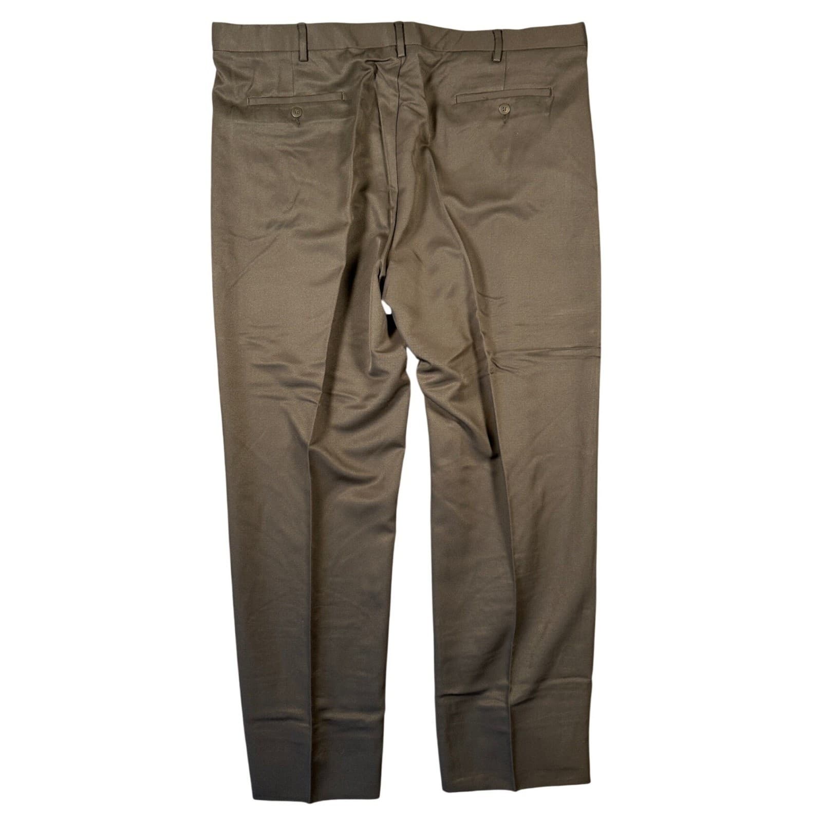Savane Pleated Dress Pants Mens Size 44 Brown 43x32.5 - Thumbnail 2
