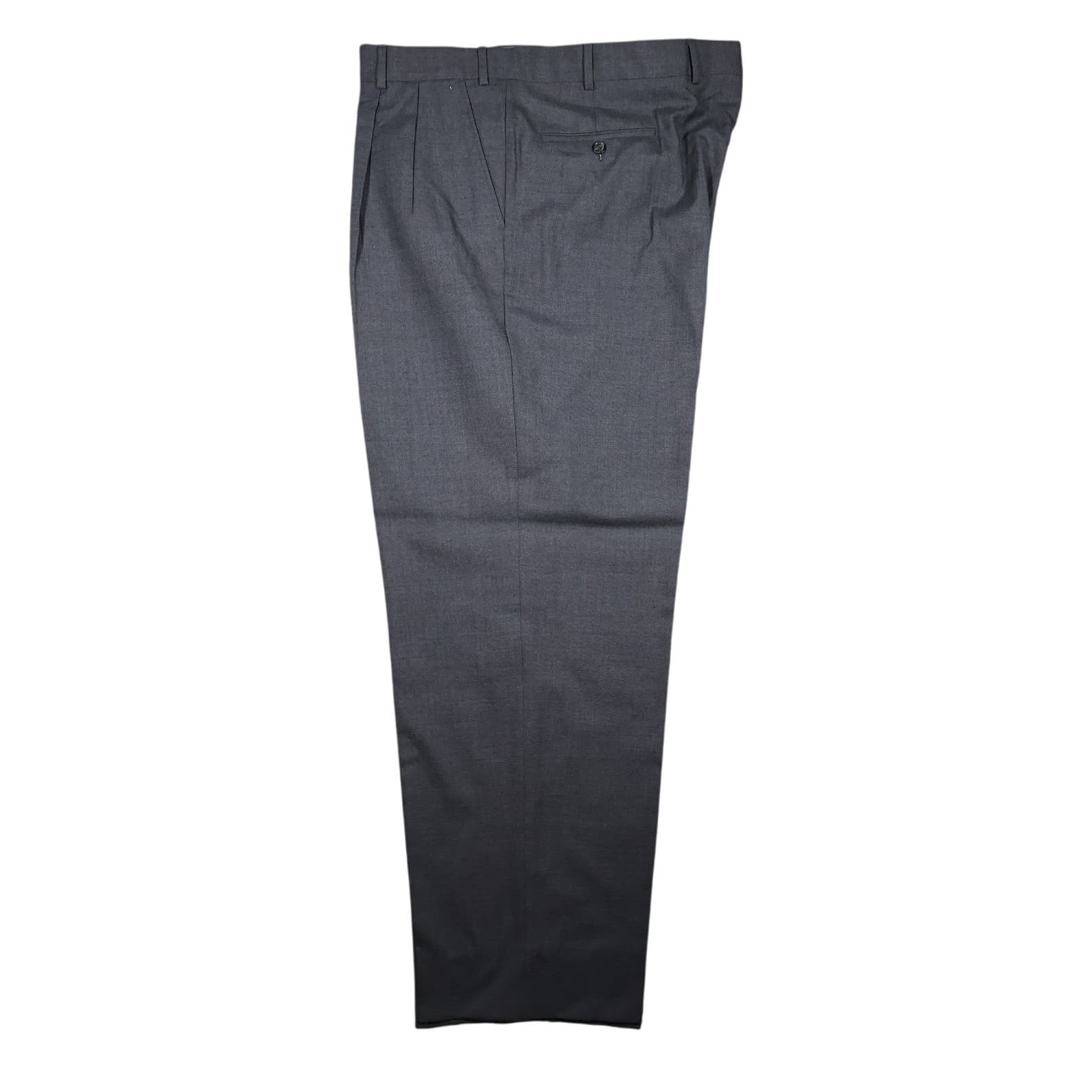 Paul Fredrick Dress Pants Mens 44 Gray Wool Blend Pleated - Thumbnail 3