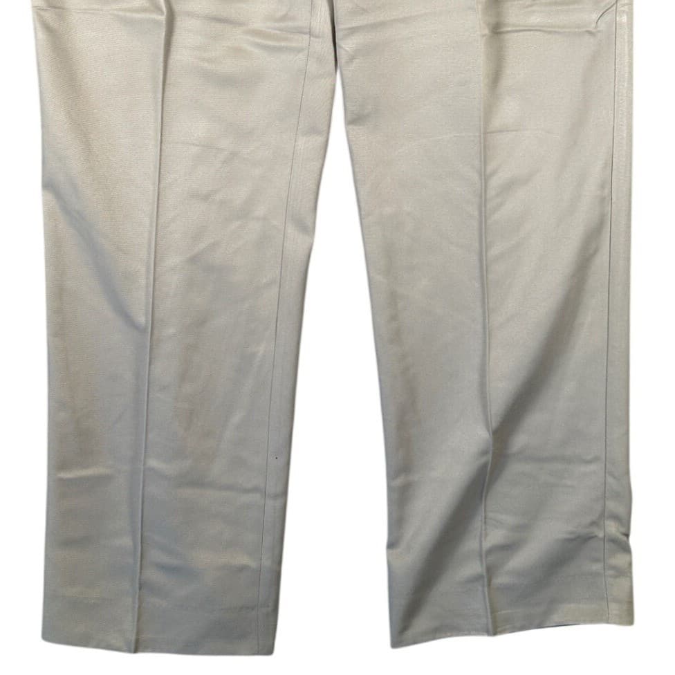 Haggar Pleated Dress Pants Mens Size 44 Beige Tan Straight Leg - Thumbnail 5