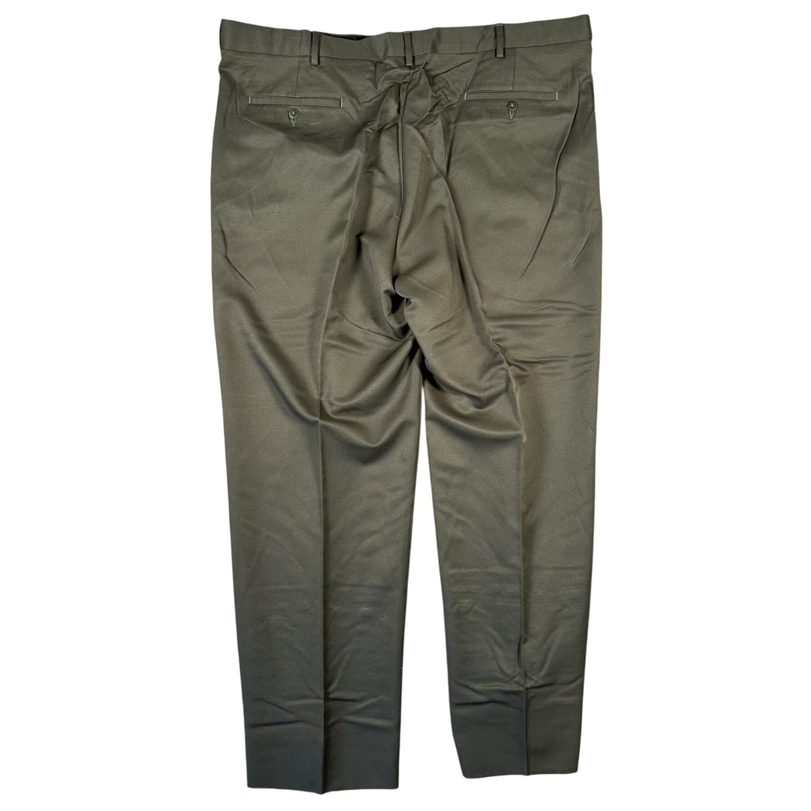 Savane Dress Pants Mens Size 44 Green Pleated Straight Leg 42x33 - Thumbnail 2