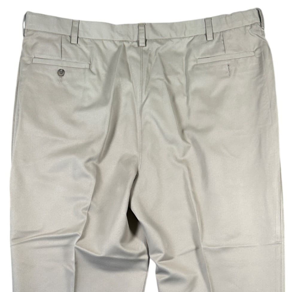 Haggar Pleated Dress Pants Mens Size 44 Beige Tan Straight Leg - Thumbnail 4