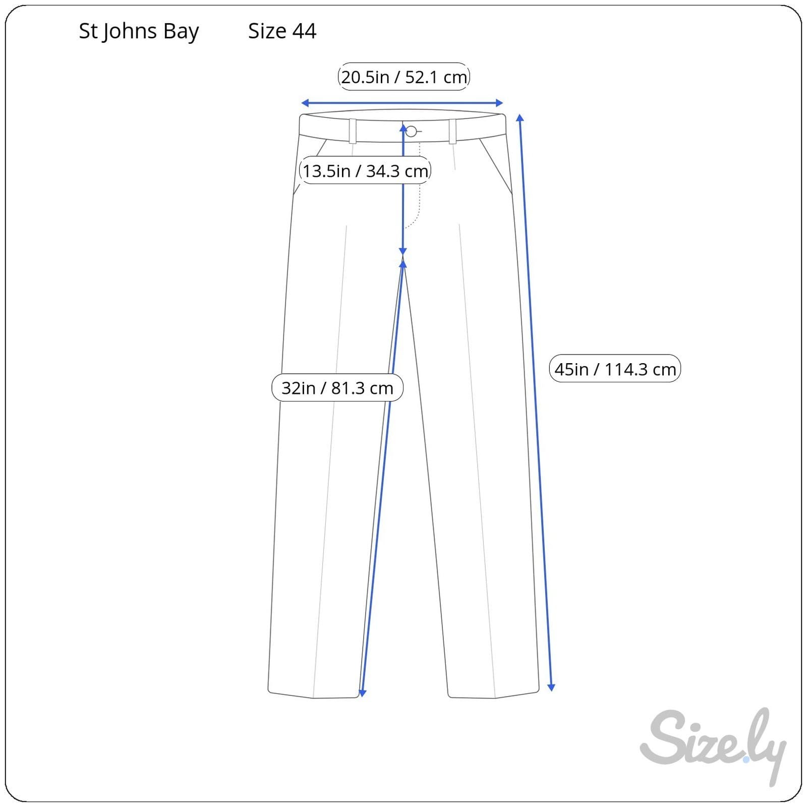 St Johns Bay Chino Pants Mens Size 44 Olive Green Relaxed Fit Pleated 41x32 - Thumbnail 7