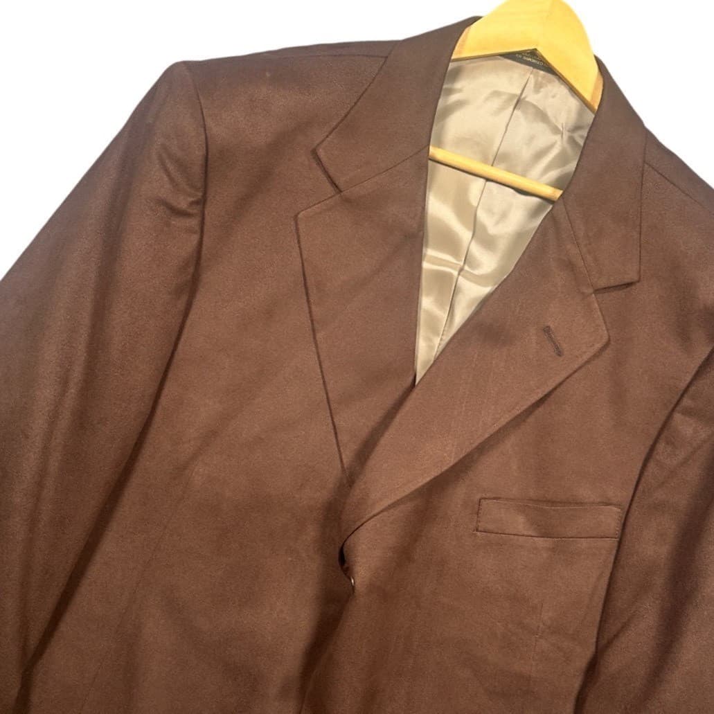 Norm Thompson Mens 48R Brown 3-Button Blazer Sport Coat Classic Professional - Thumbnail 4