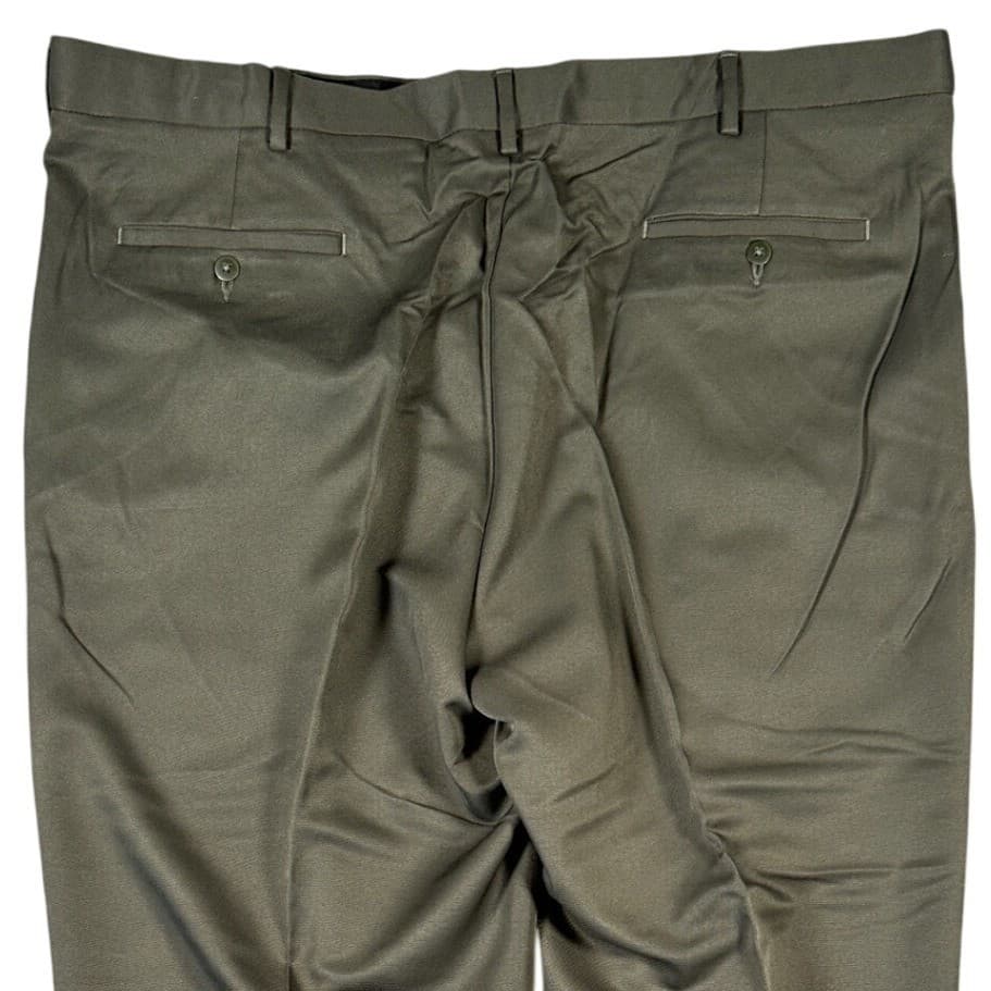 Savane Dress Pants Mens Size 44 Green Pleated Straight Leg 42x33 - Thumbnail 4