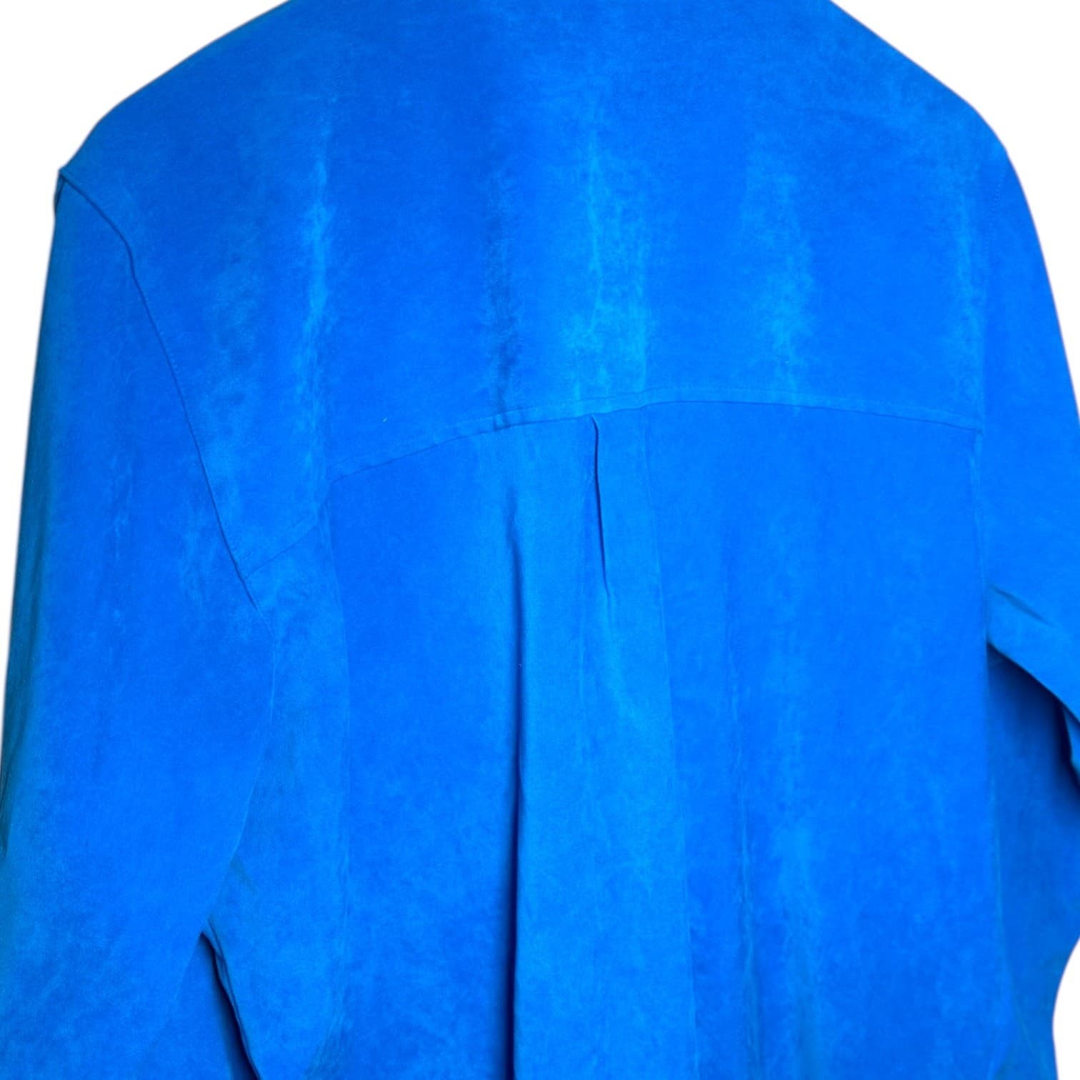 Sag Harbor Woman Size 18W Royal Blue Button Down Blouse Plus Size - Thumbnail 5