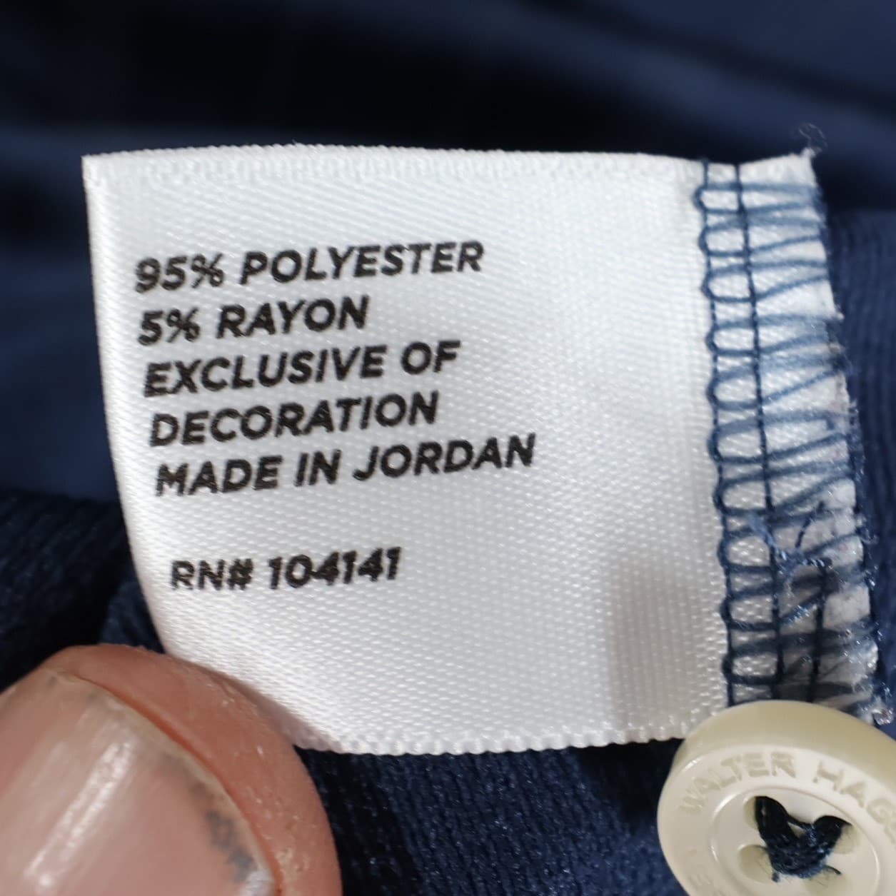 Walter Hagen Polo Shirt Mens Medium Blue Polyester Rayon Striped Short Sleeve - Thumbnail 8