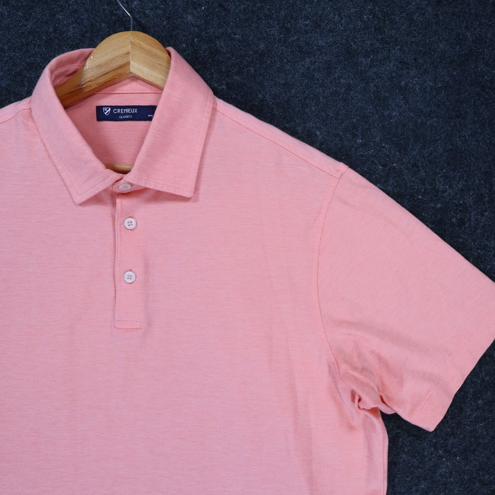 Cremieux Polo Shirt Mens L Pink Pima Cotton Spandex Stretch Classic Casual Golf - Thumbnail 10