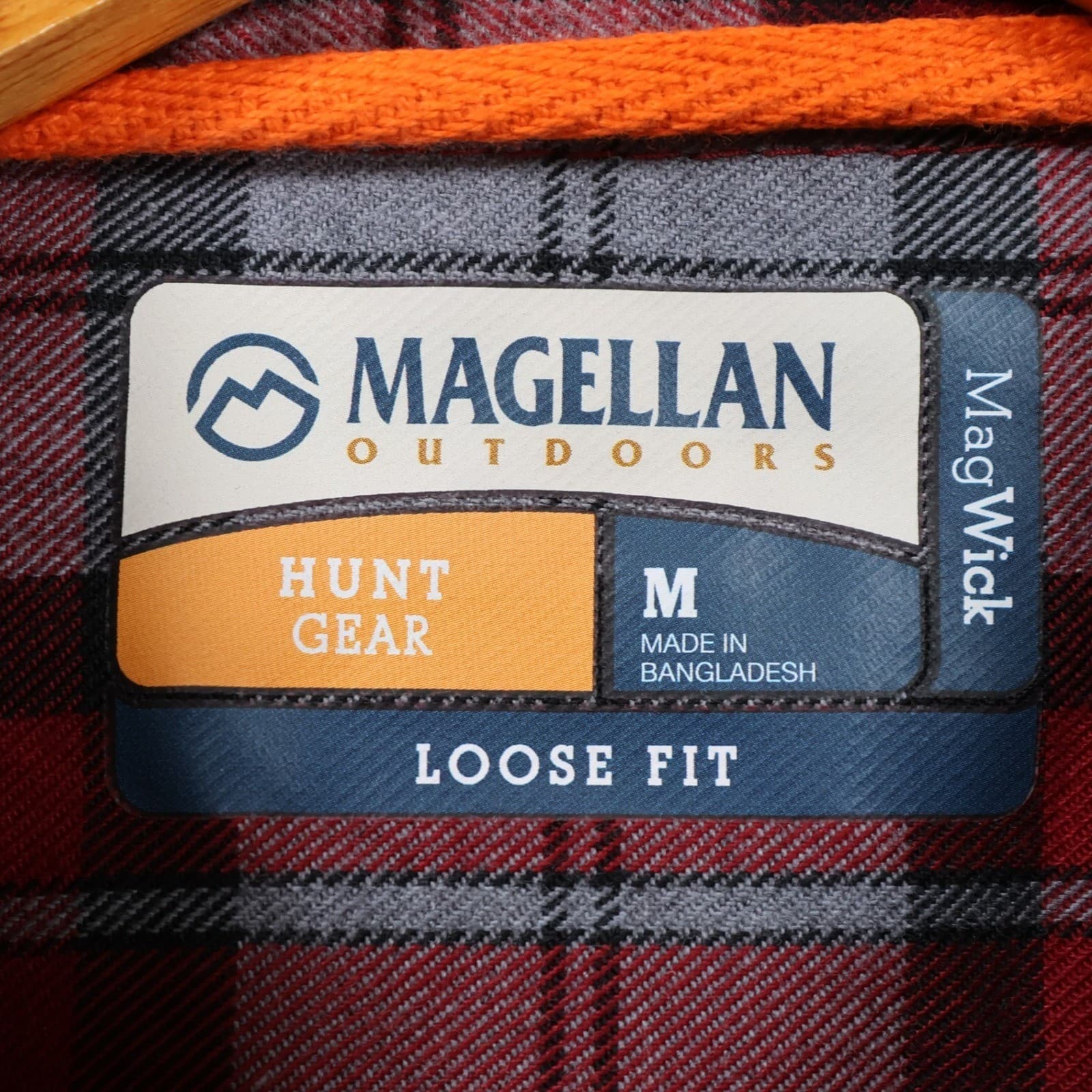 Magellan Outdoors Flannel Shirt Mens M Red Cotton Blend Loose Fit Hunt Gear - Thumbnail 7