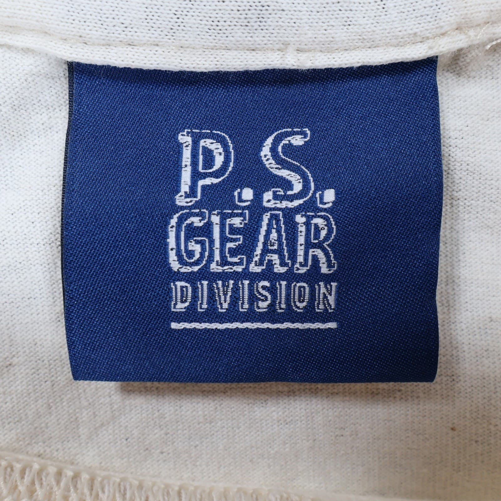 P.S. Gear Division T-Shirt Mens Large Cream Cotton Regular Fit Newport Nautical - Thumbnail 7