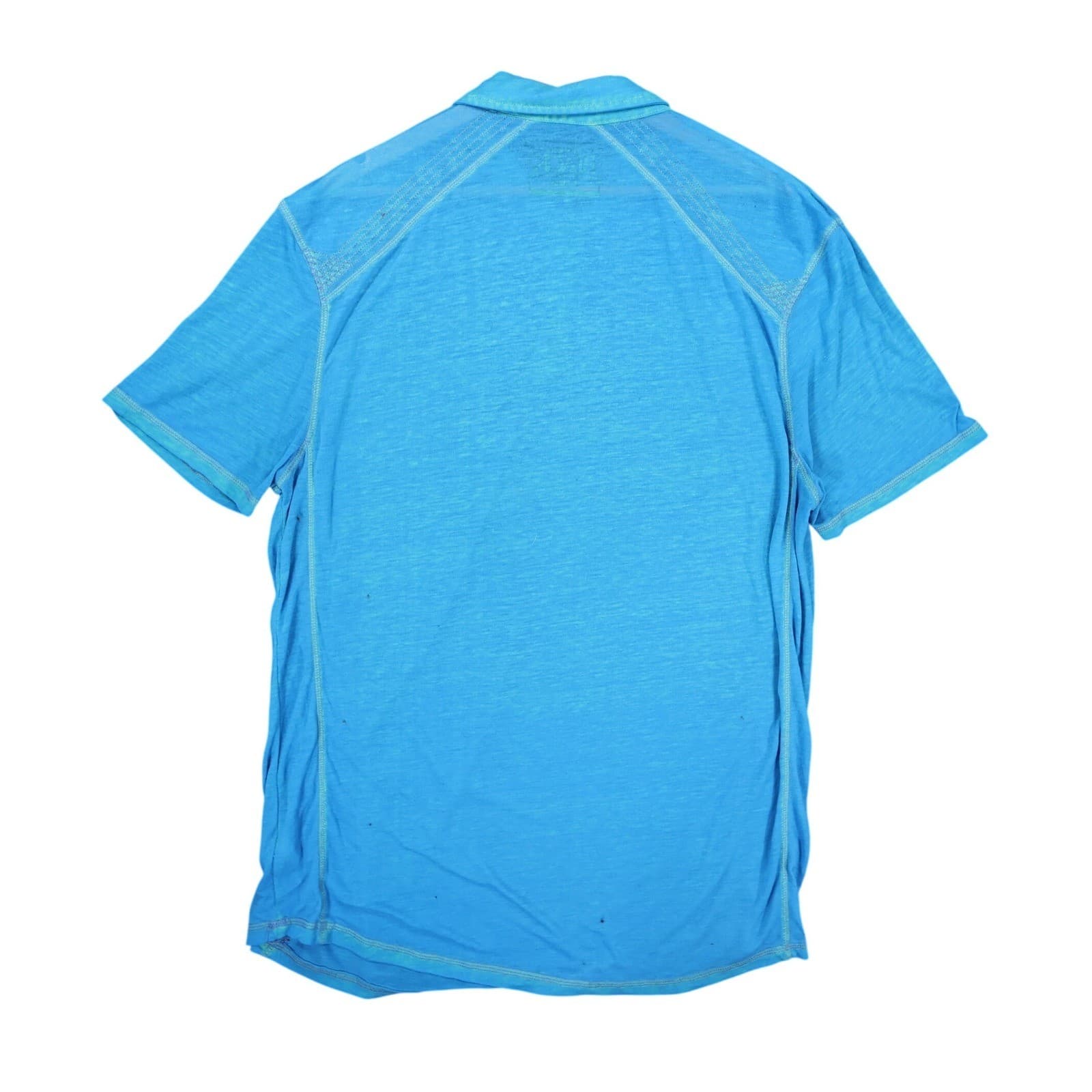 Buckle Black Polo Shirt Mens XL Blue Cotton Polyester Slub Knit Casual BB9187 - Thumbnail 2
