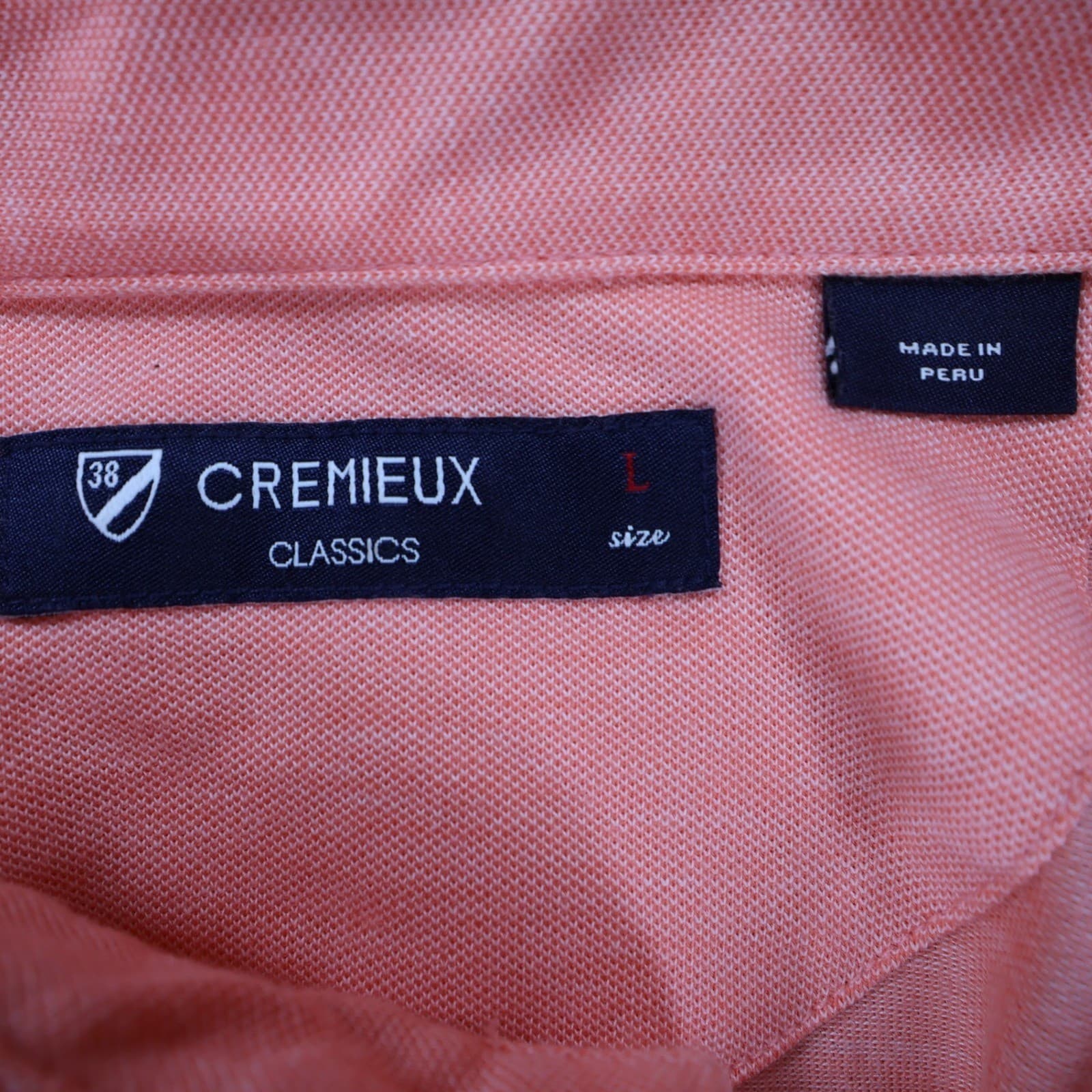 Cremieux Polo Shirt Mens L Pink Pima Cotton Spandex Stretch Classic Casual Golf - Thumbnail 7