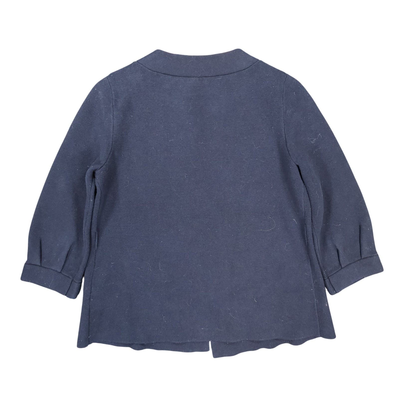 J.Crew Cardigan Sweater Womens S Navy Blue Cotton Double Breasted Knit Coat - Thumbnail 3