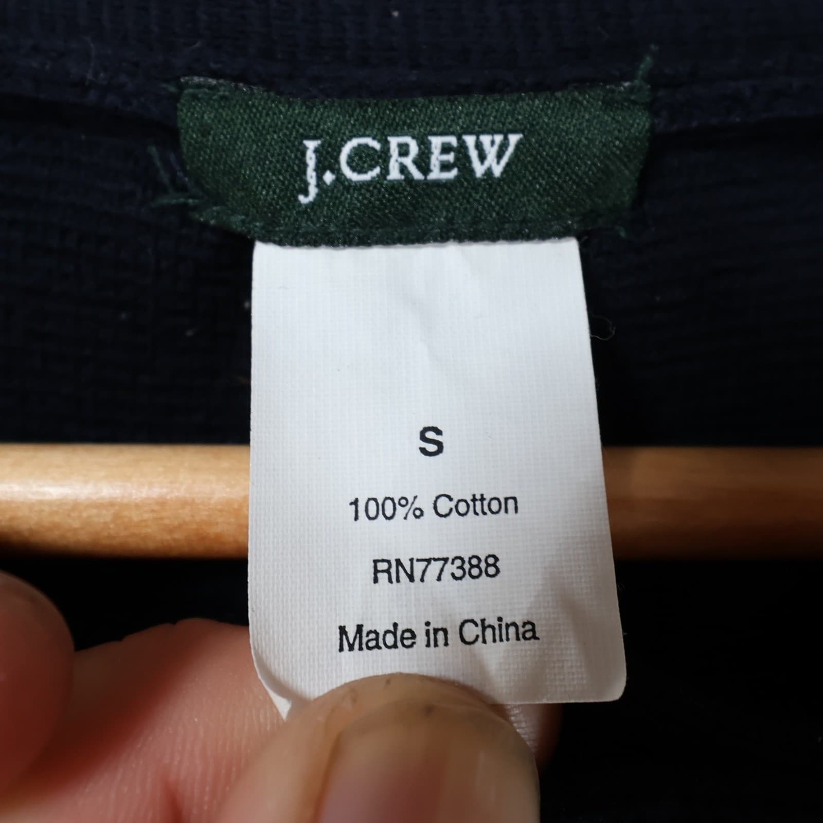 J.Crew Cardigan Sweater Womens S Navy Blue Cotton Double Breasted Knit Coat - Thumbnail 8