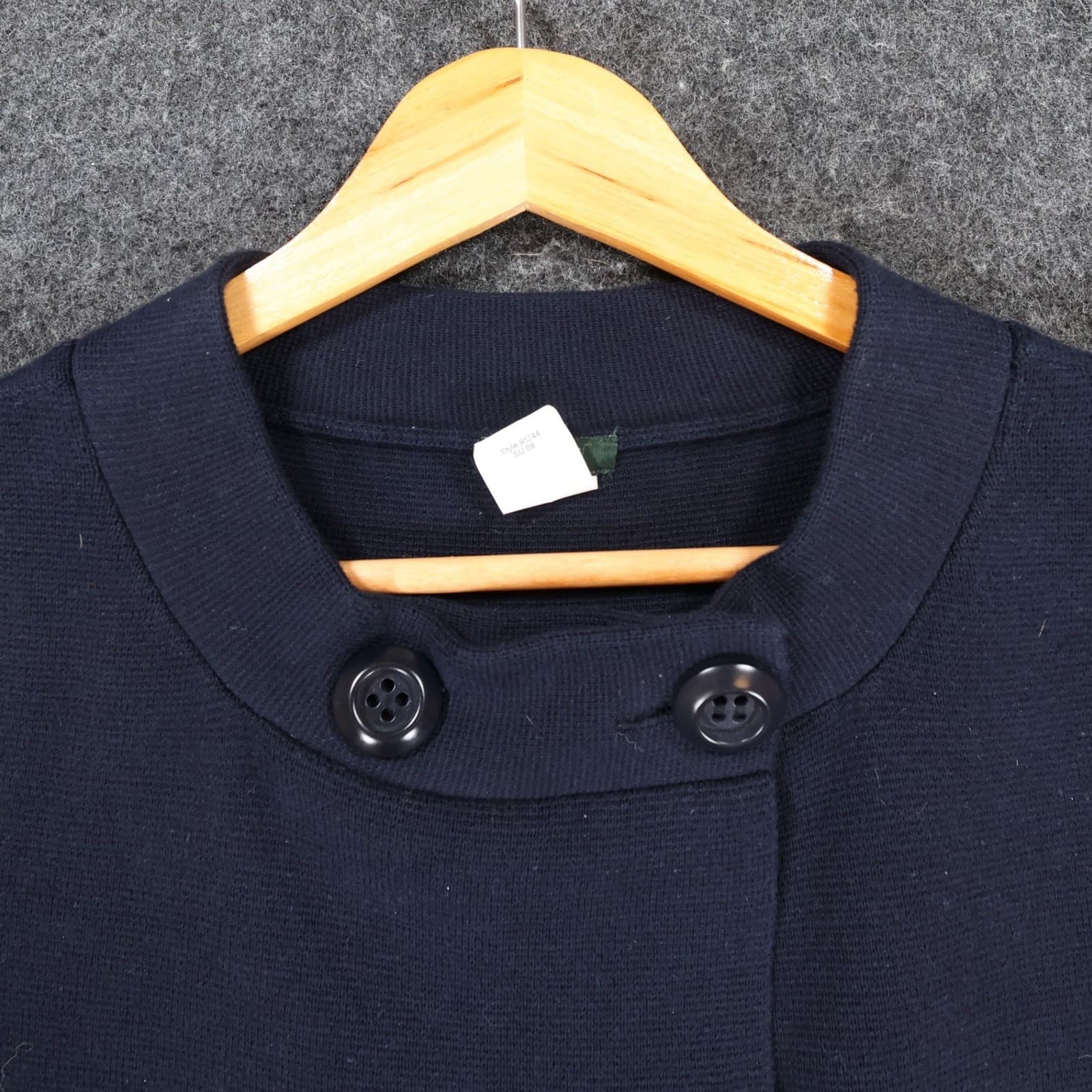 J.Crew Cardigan Sweater Womens S Navy Blue Cotton Double Breasted Knit Coat - Thumbnail 9
