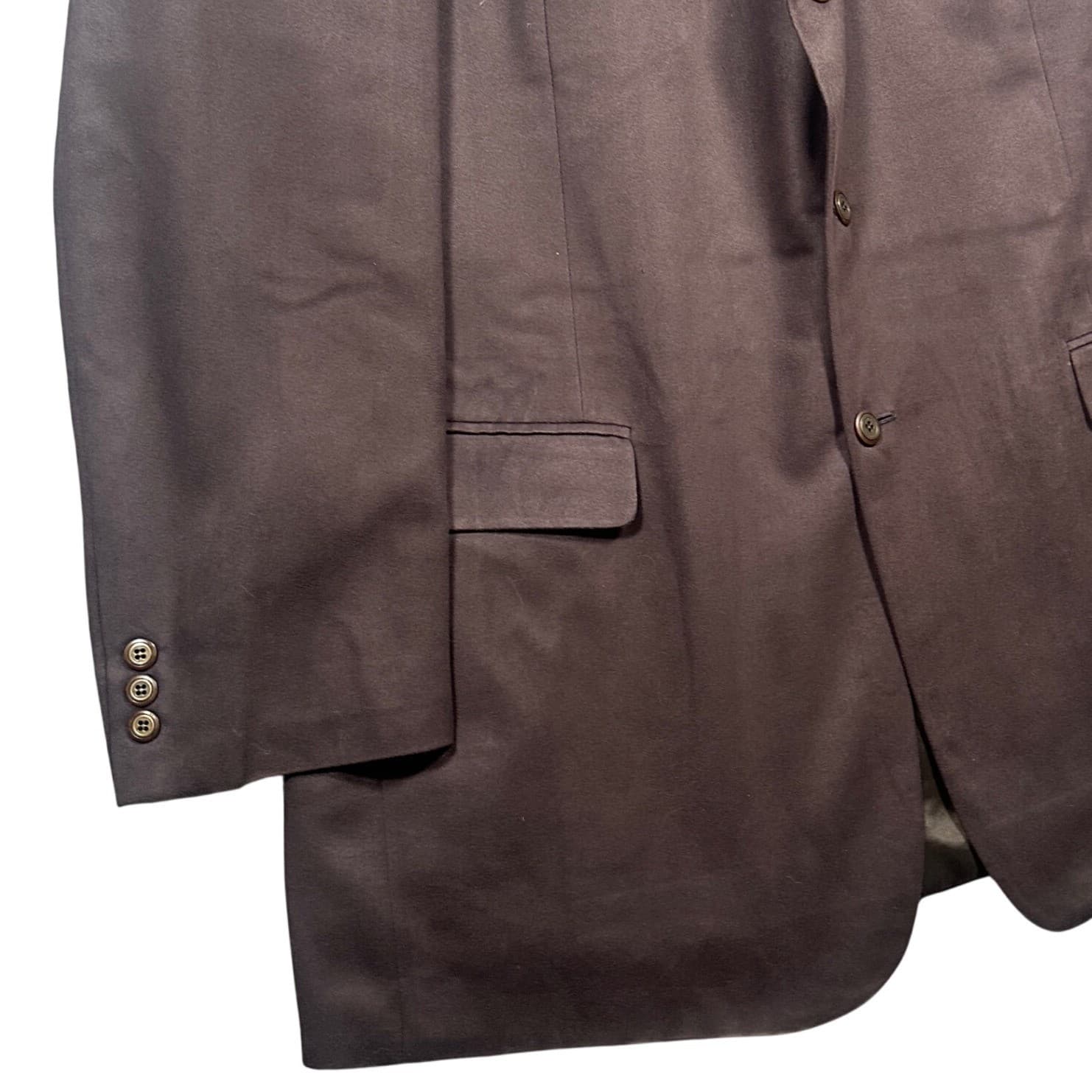 Bachrach Blazer Mens 48L Large Brown 3-Button Formal Suit Jacket - Thumbnail 6