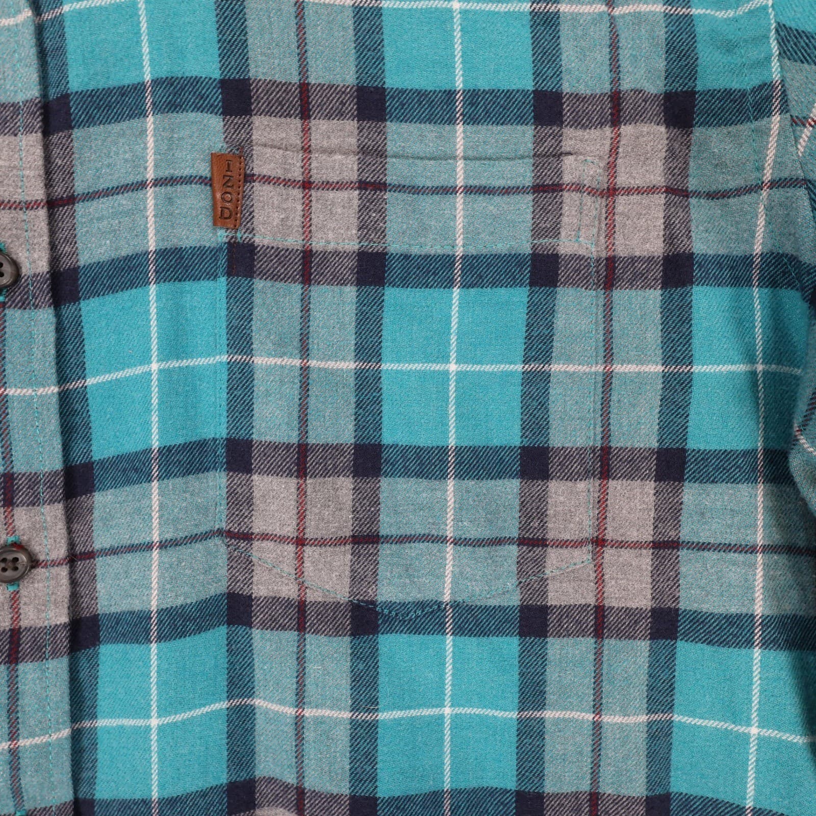 IZOD Button Down Shirt Mens XL Blue Plaid Cotton Blend Regular Fit Long Sleeve - Thumbnail 10