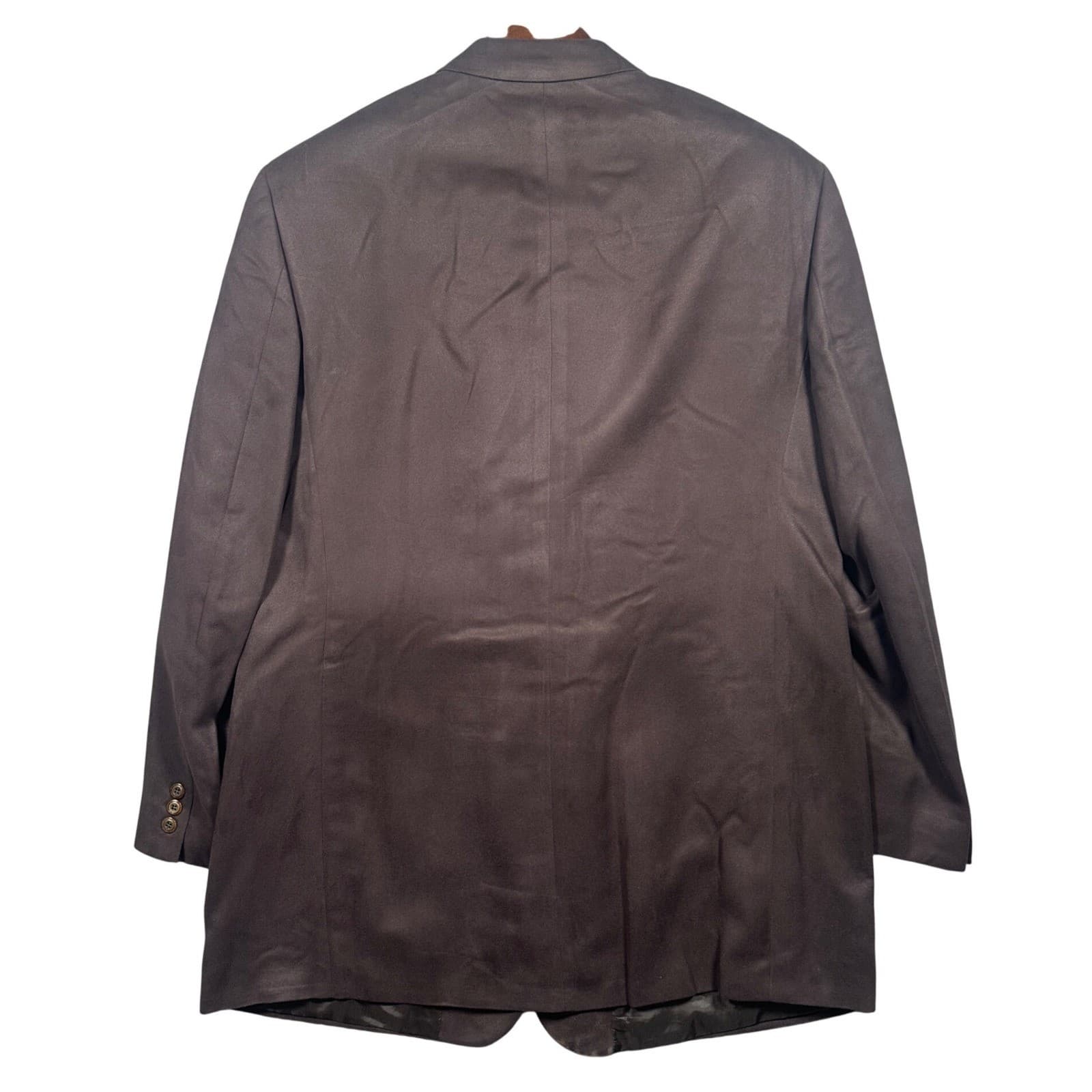 Bachrach Blazer Mens 48L Large Brown 3-Button Formal Suit Jacket - Thumbnail 3