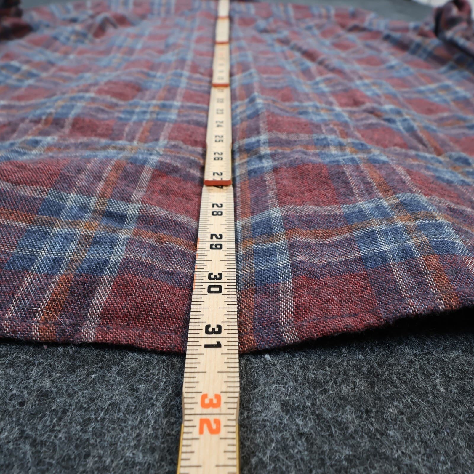 Weatherproof Vintage Button Down Mens XXL Red Blue Plaid Cotton Blend Flannel - Thumbnail 5