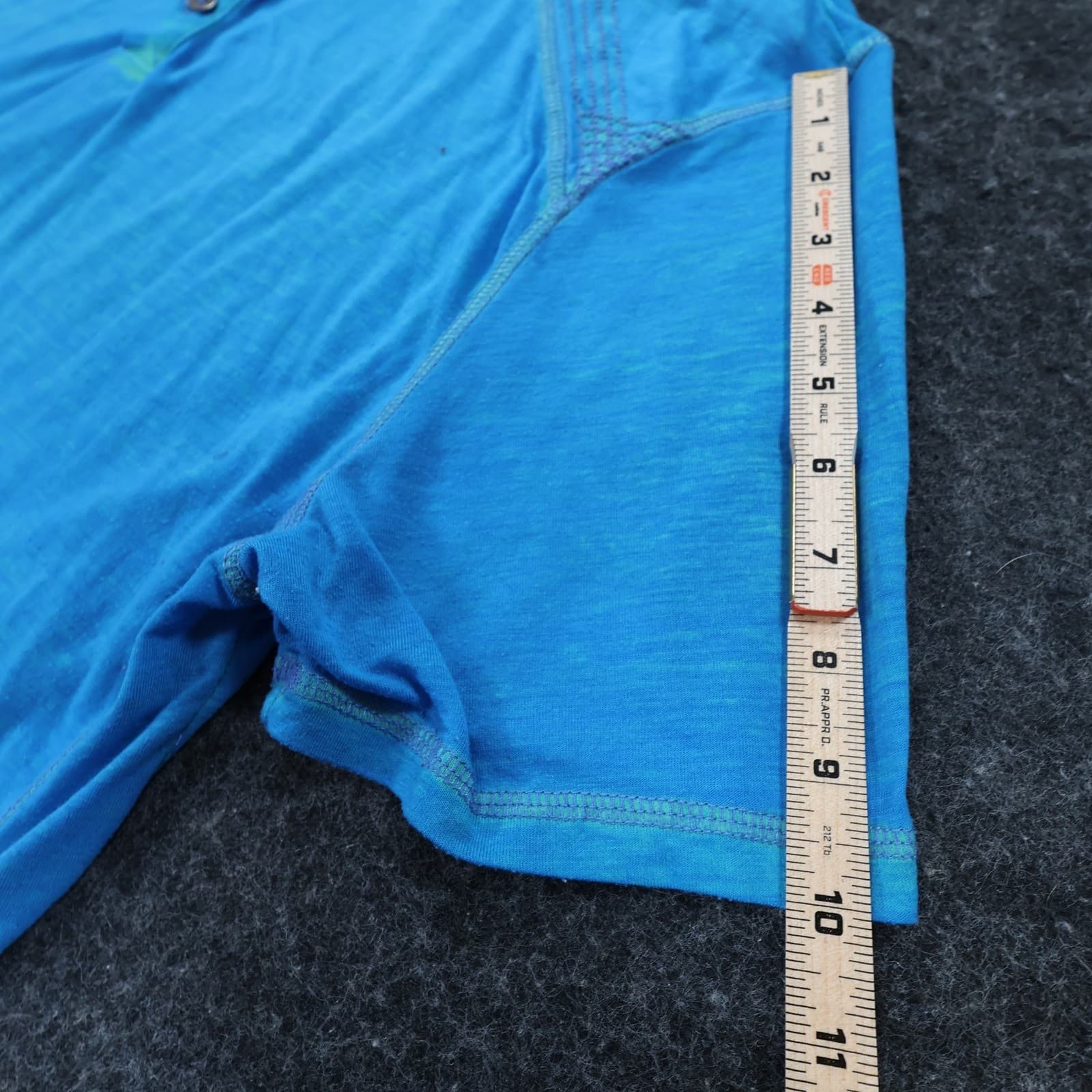 Buckle Black Polo Shirt Mens XL Blue Cotton Polyester Slub Knit Casual BB9187 - Thumbnail 4