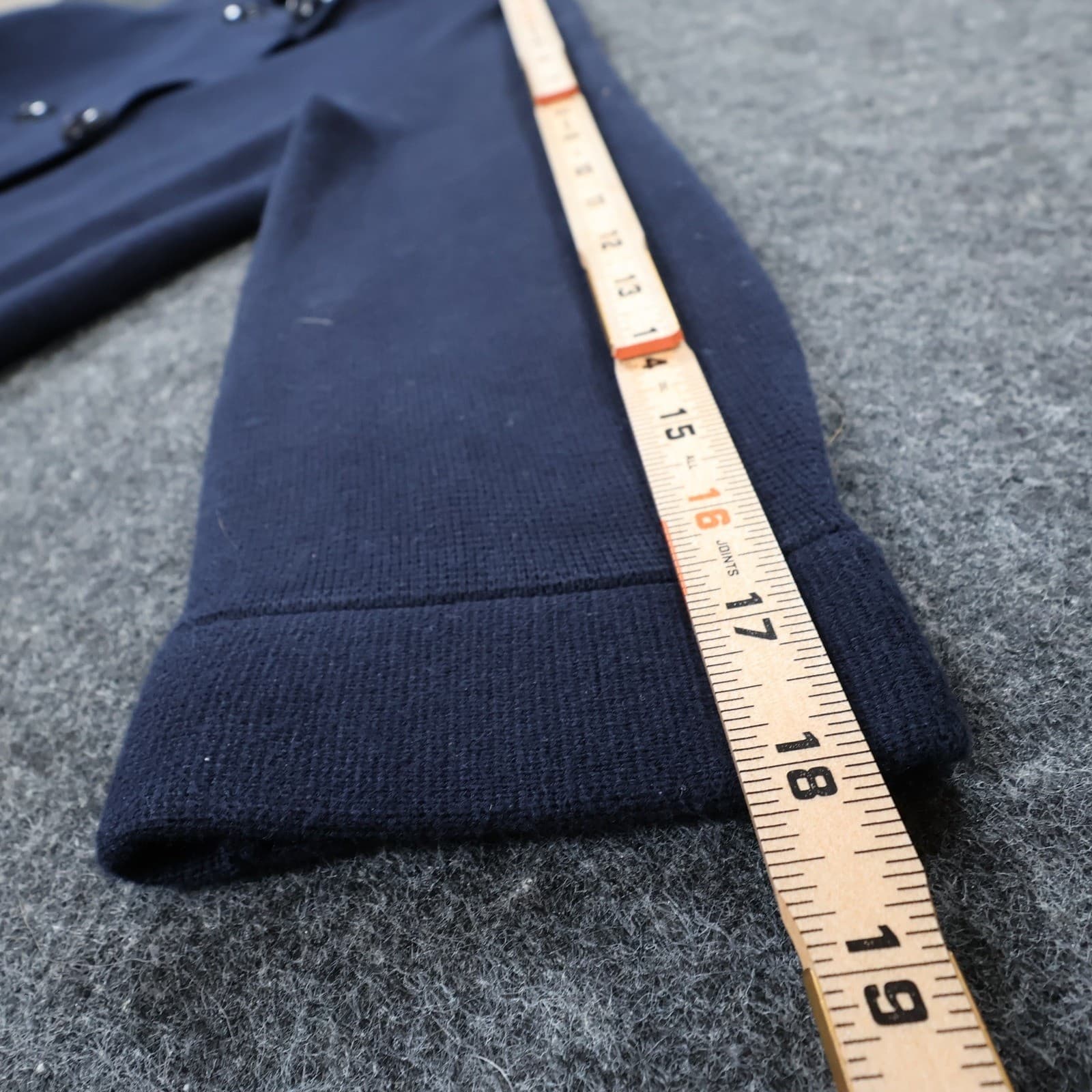 J.Crew Cardigan Sweater Womens S Navy Blue Cotton Double Breasted Knit Coat - Thumbnail 5