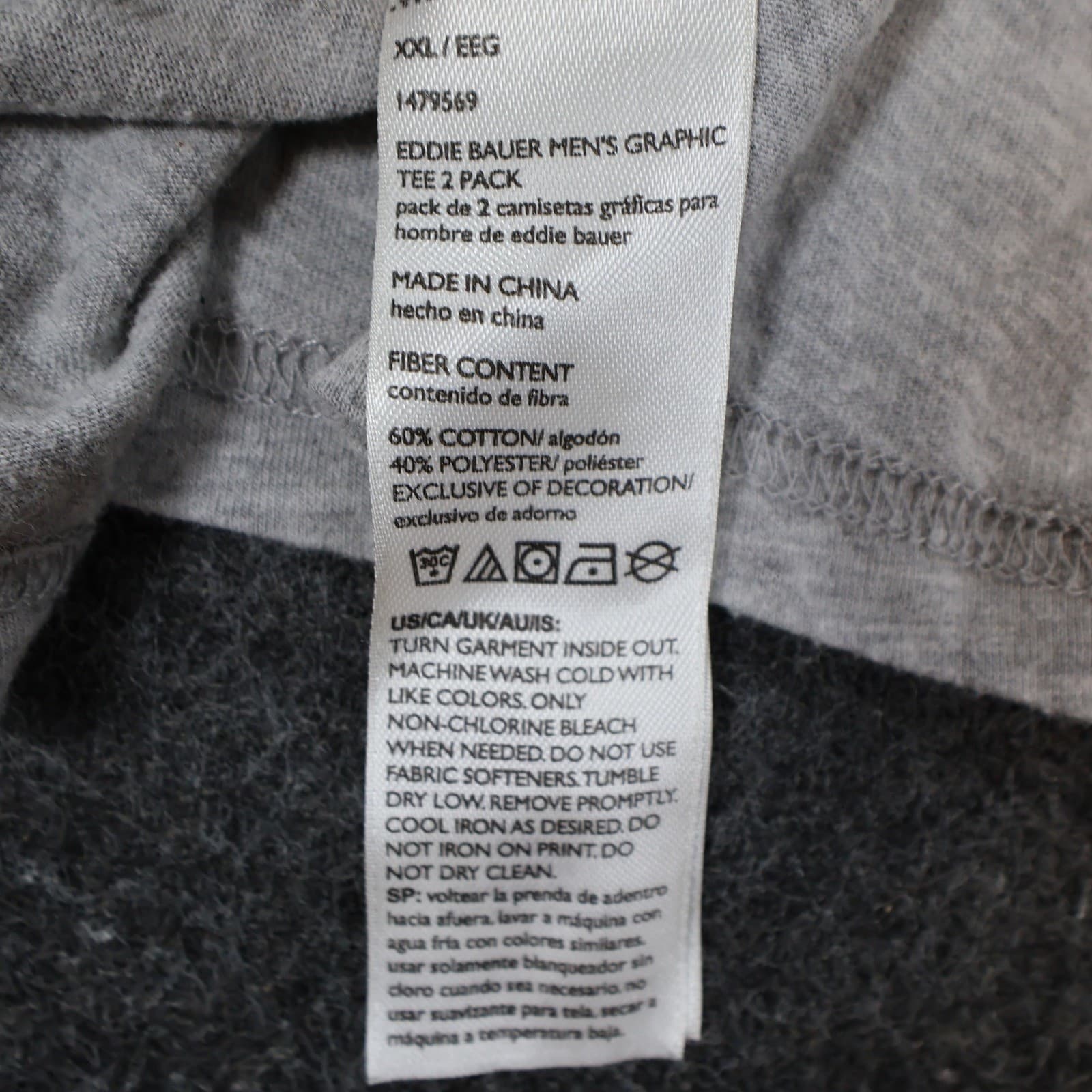 Eddie Bauer Graphic Tee Mens XXL Gray Cotton Blend Regular Fit Mountain Outdoor - Thumbnail 8