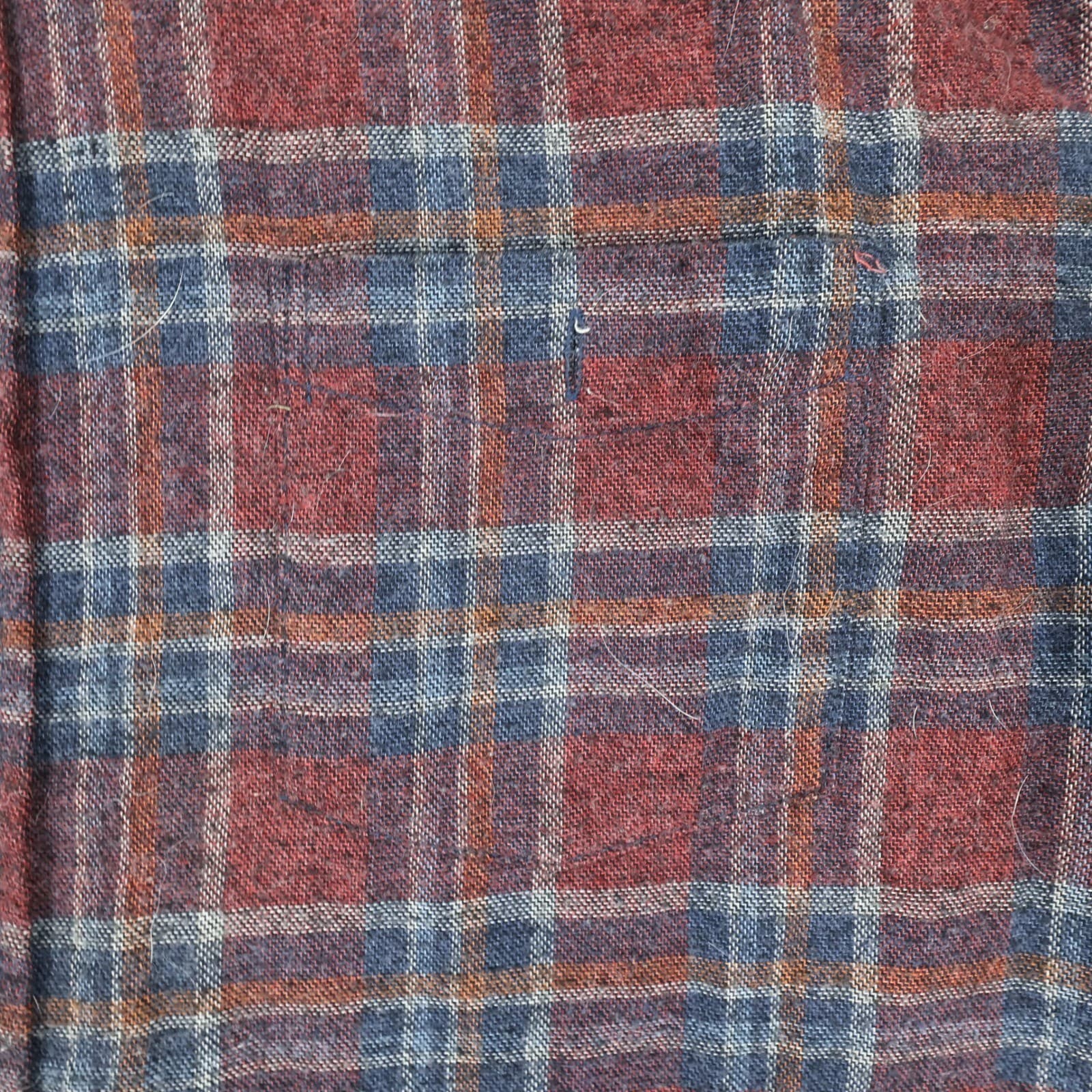 Weatherproof Vintage Button Down Mens XXL Red Blue Plaid Cotton Blend Flannel - Thumbnail 10