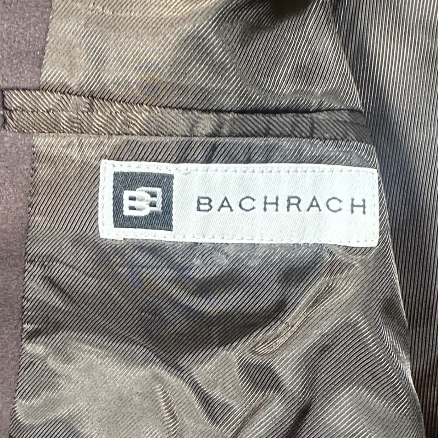 Bachrach Blazer Mens 48L Large Brown 3-Button Formal Suit Jacket - Thumbnail 8