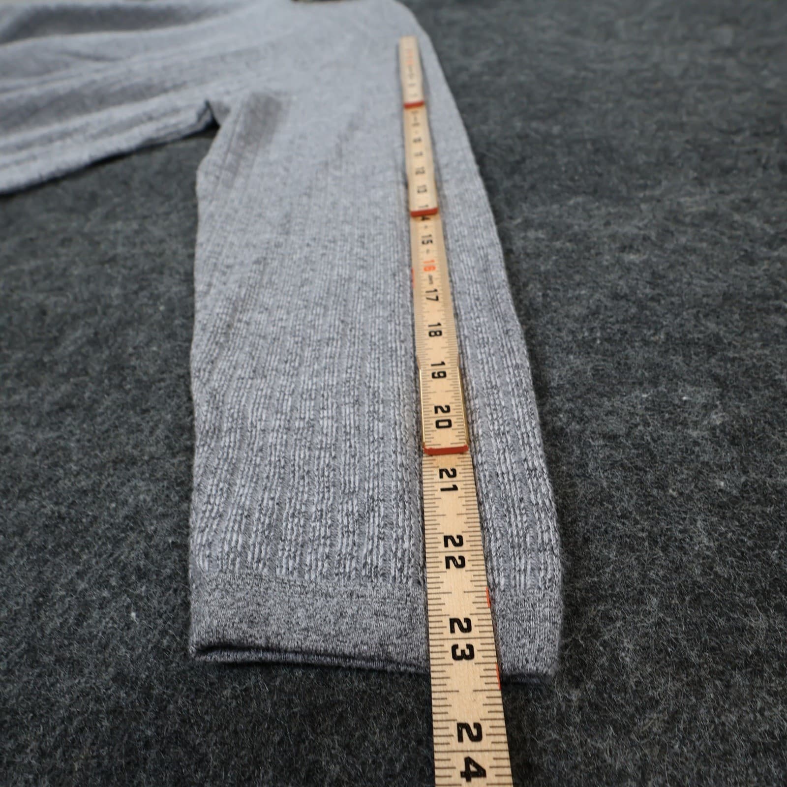 Basic Equipment Sweater Mens Large Gray Cotton Blend Ribbed Crew Neck Casual - Thumbnail 4