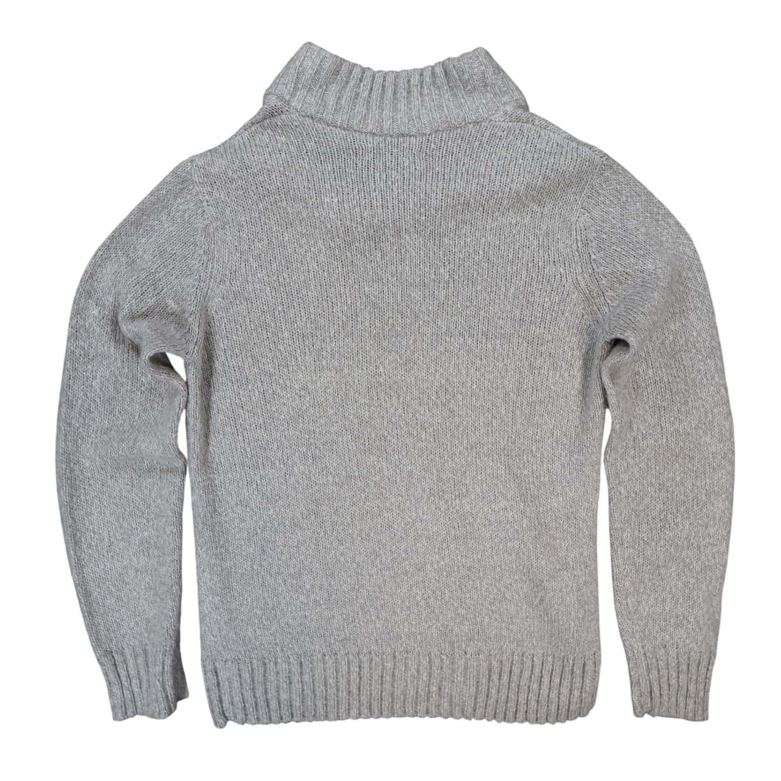 John Henry Shawl Neck Sweater Mens M Gray Excellent Shawl Collar Knit - Thumbnail 2