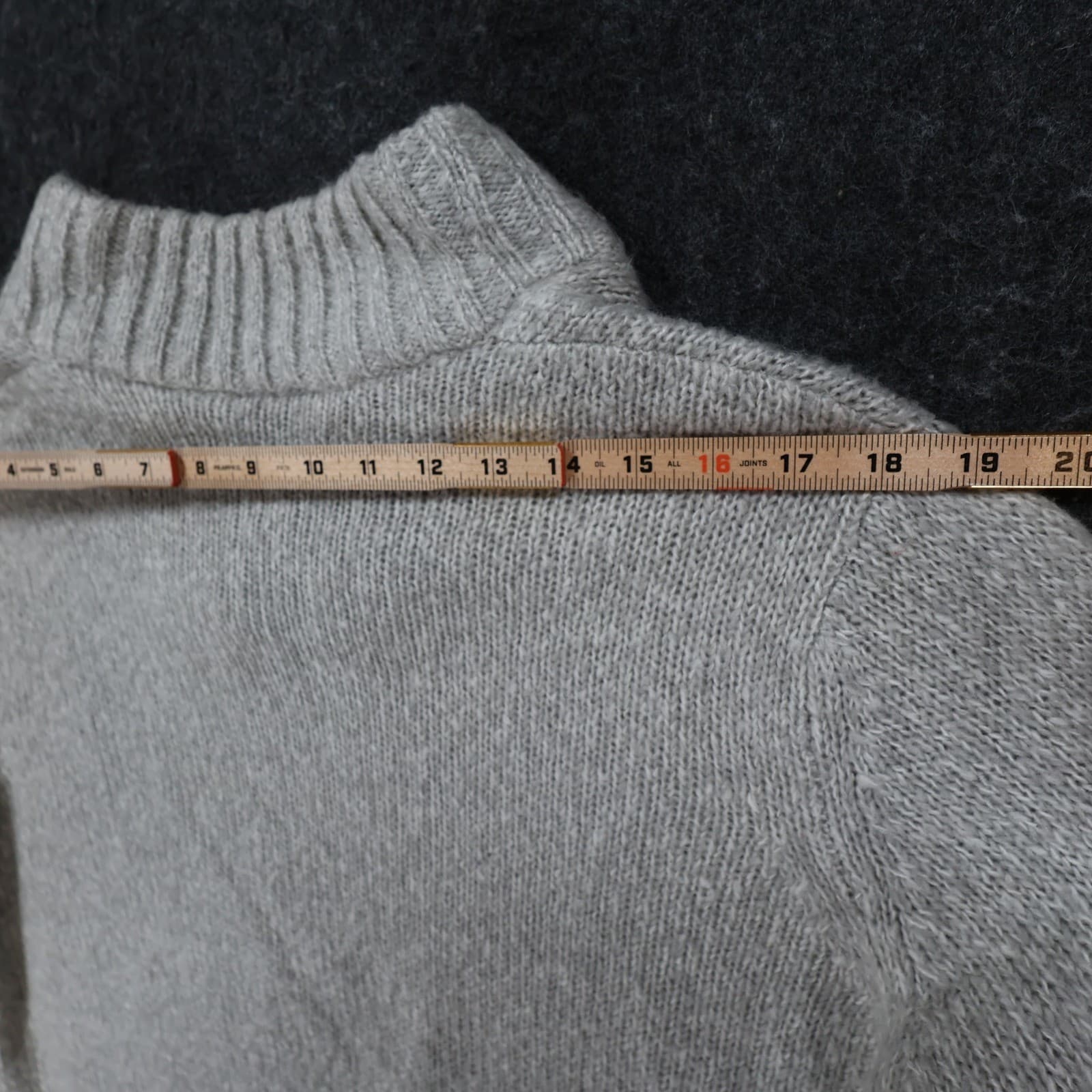 John Henry Shawl Neck Sweater Mens M Gray Excellent Shawl Collar Knit - Thumbnail 6