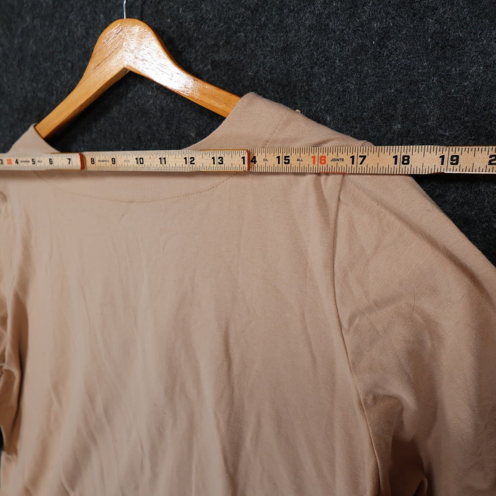 Jessica London Top Womens 18/20 Tan Cotton Spandex Crochet V-Neck 3/4 Sleeve - Thumbnail 6
