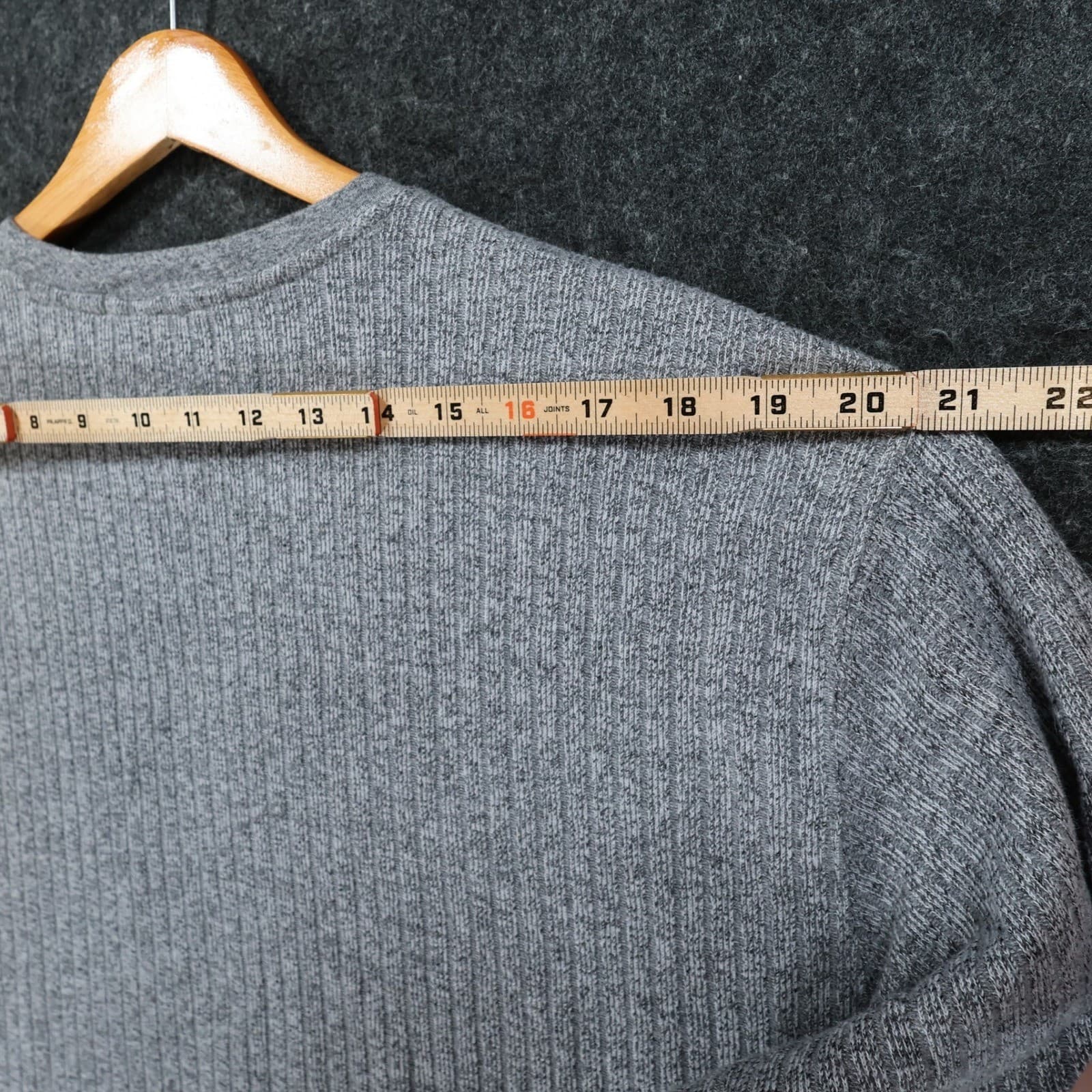 Basic Equipment Sweater Mens Large Gray Cotton Blend Ribbed Crew Neck Casual - Thumbnail 6