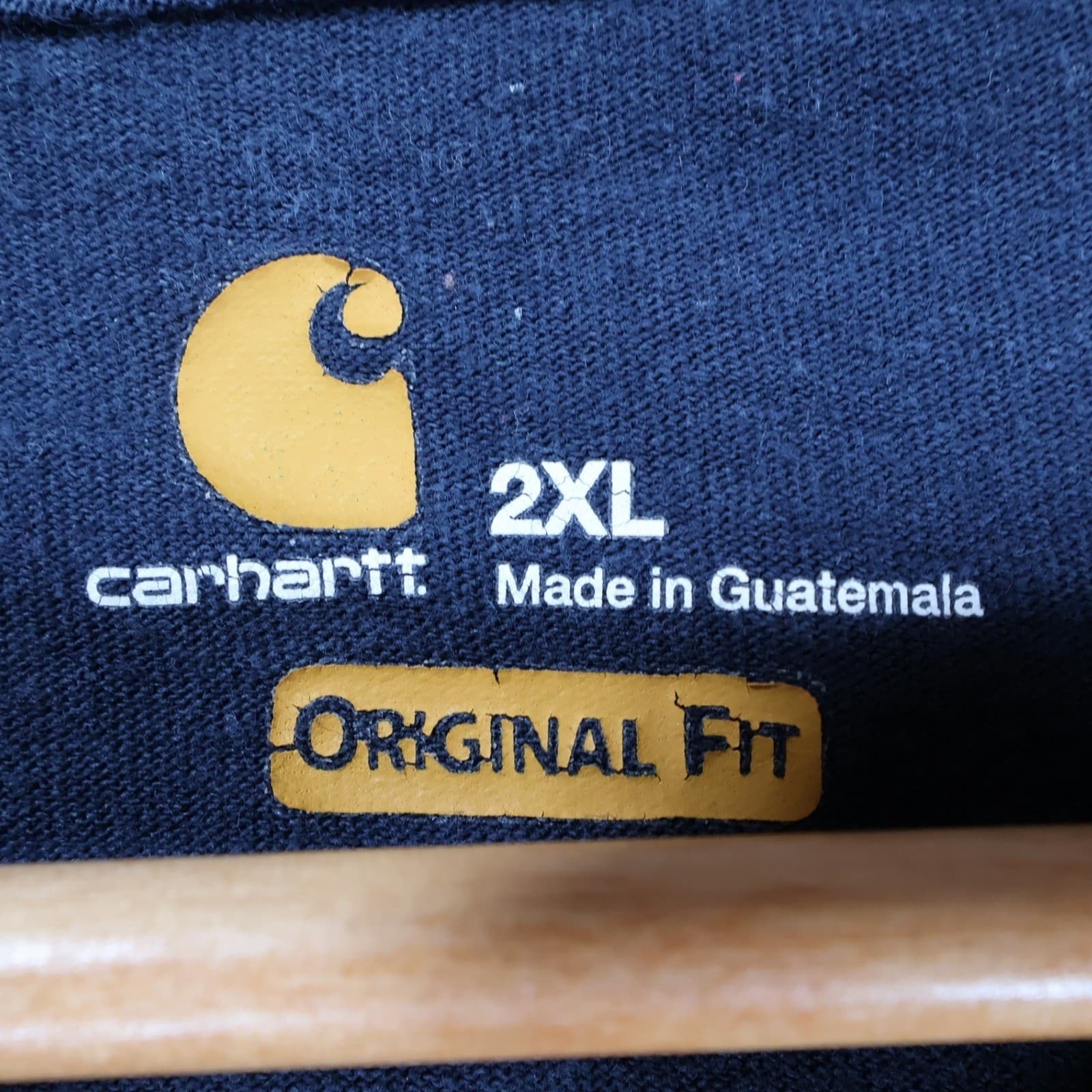 Carhartt Henley Shirt Mens 2XL Navy Blue Cotton Original Fit Workwear - Thumbnail 7
