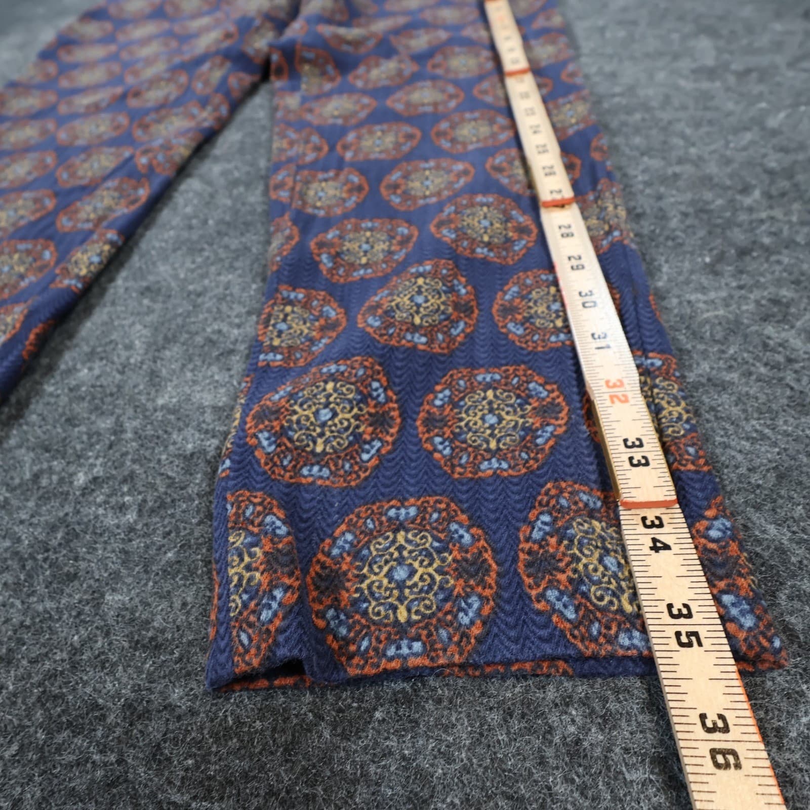 LOFT Julie Pants Womens 4 Blue Rayon Cotton Medallion Print Tapered Ankle - Thumbnail 3