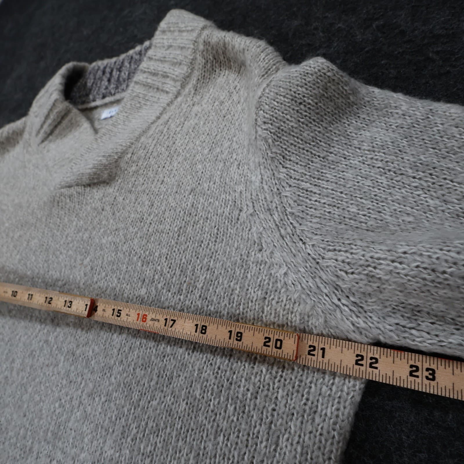 John Henry Shawl Neck Sweater Mens M Gray Excellent Shawl Collar Knit - Thumbnail 3