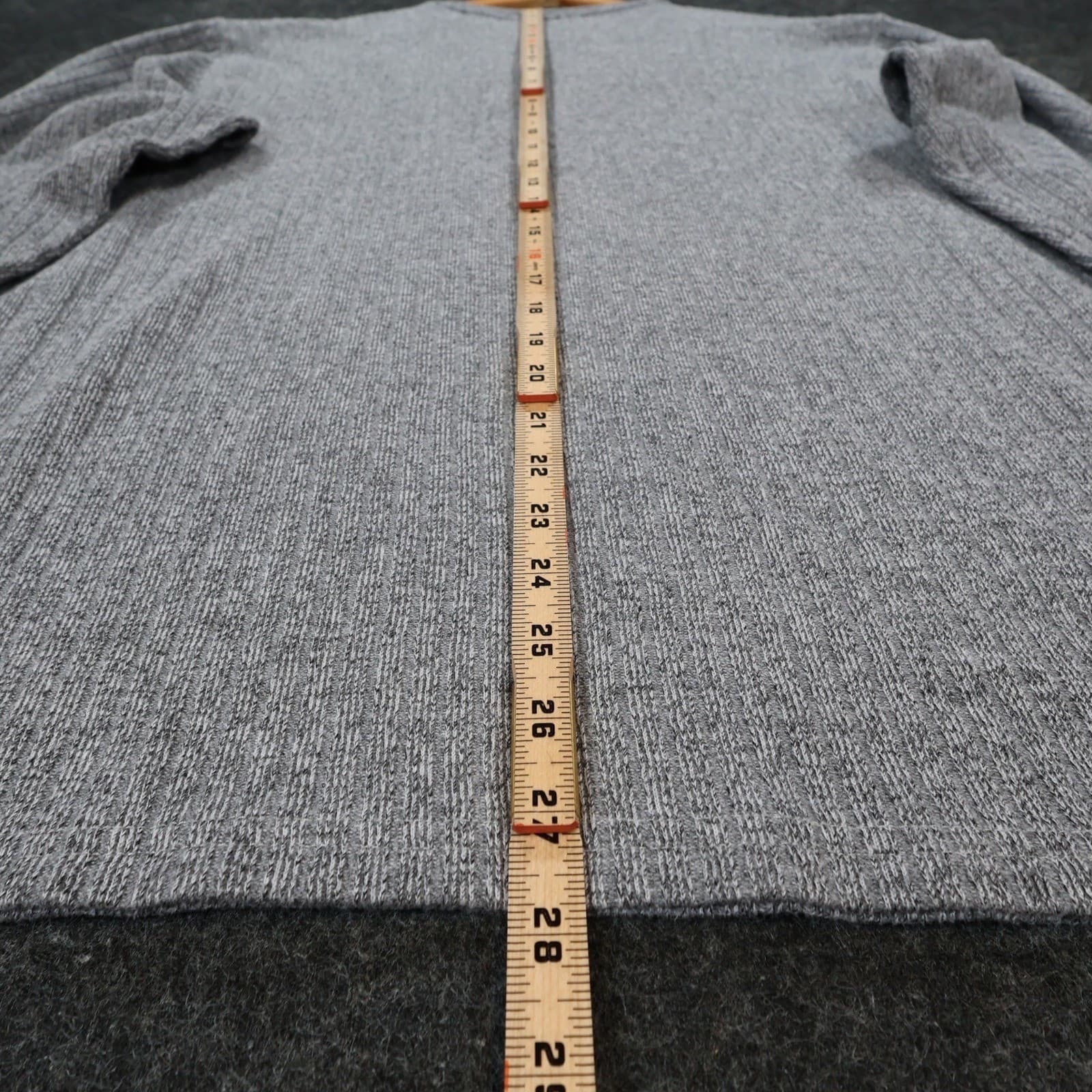 Basic Equipment Sweater Mens Large Gray Cotton Blend Ribbed Crew Neck Casual - Thumbnail 5