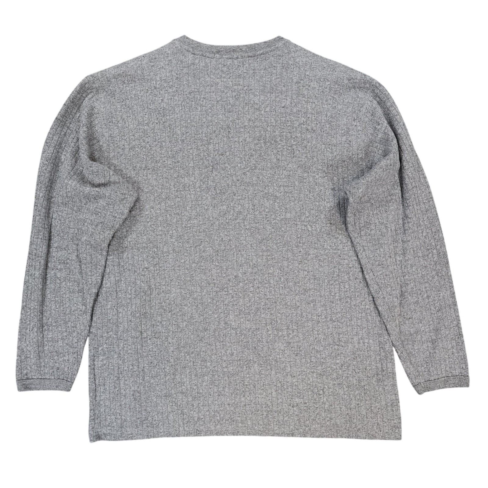 Basic Equipment Sweater Mens Large Gray Cotton Blend Ribbed Crew Neck Casual - Thumbnail 2