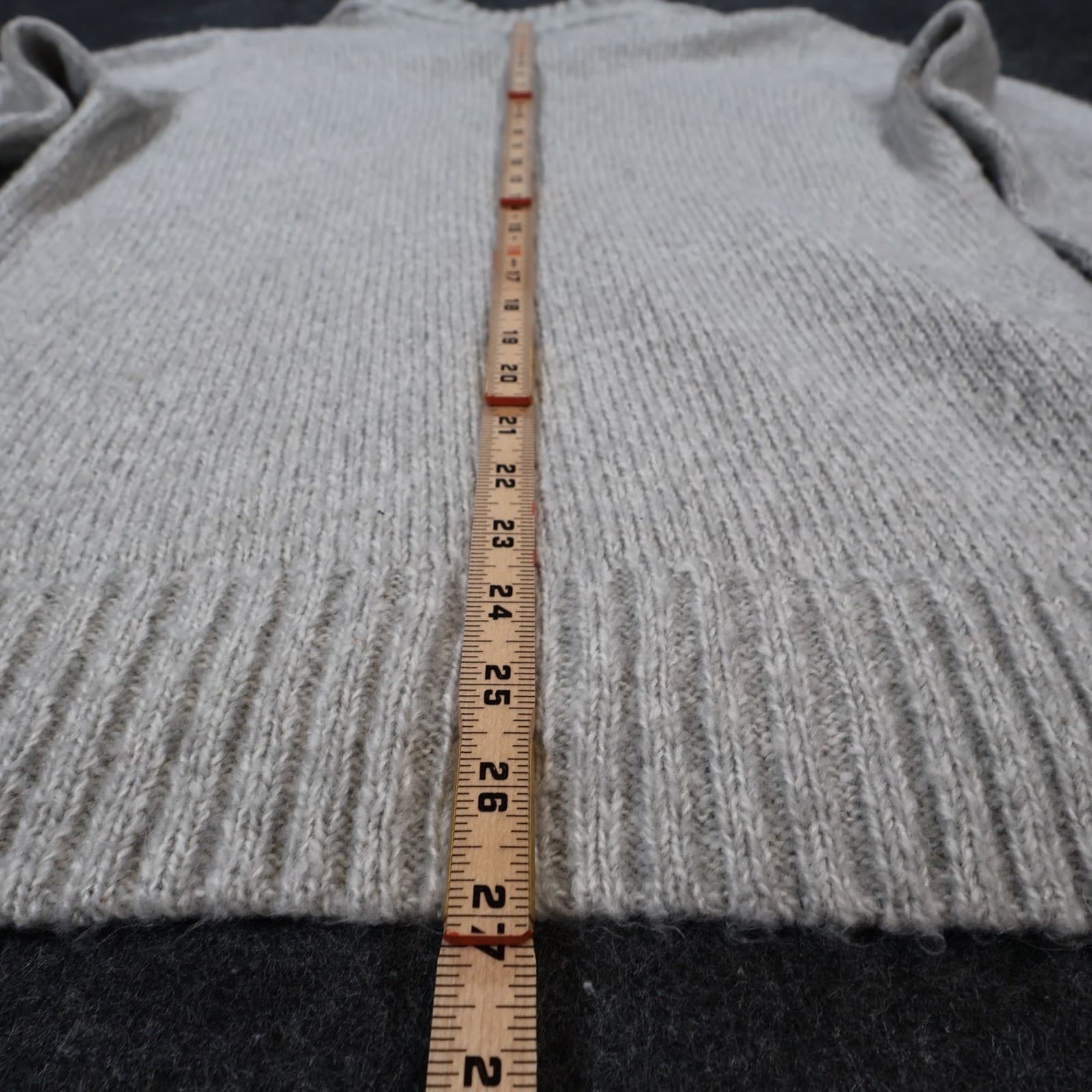 John Henry Shawl Neck Sweater Mens M Gray Excellent Shawl Collar Knit - Thumbnail 5