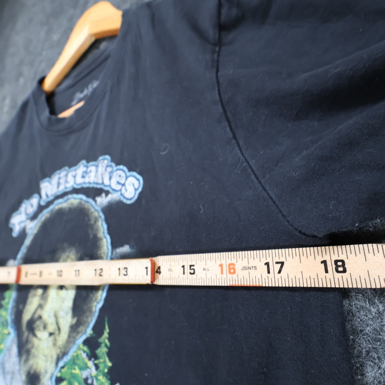 Bob Ross Graphic T-Shirt Mens Small Black Cotton Happy Accidents Tee - Thumbnail 4