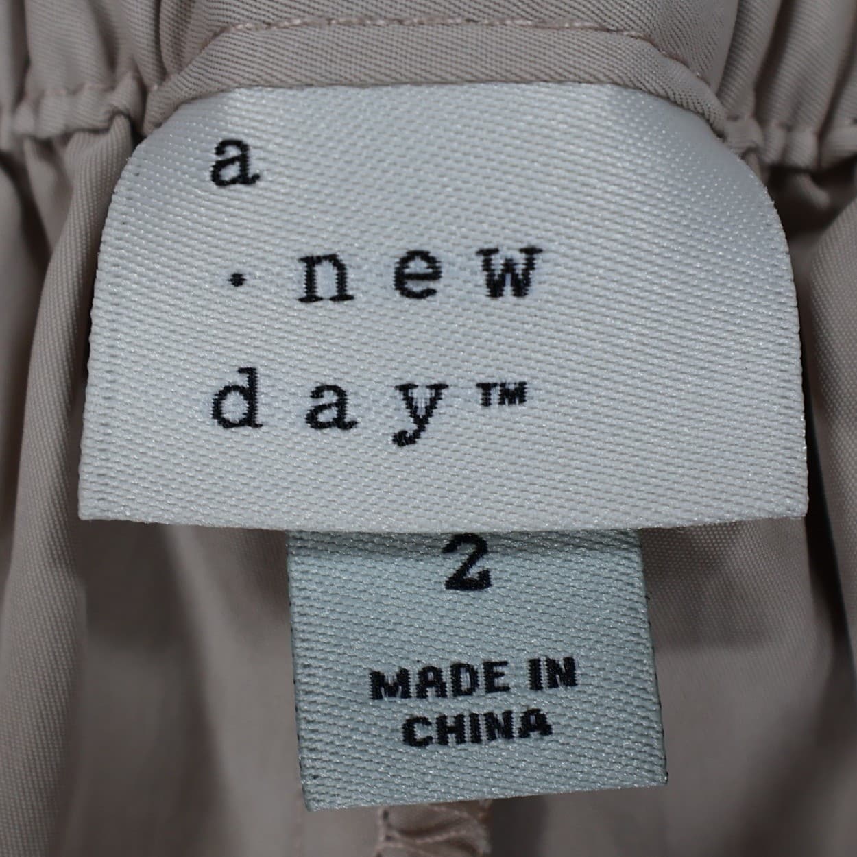 A New Day Parachute Cargo Pants Womens 2 Tan Beige Nylon Baggy Gorpcore Techwear - Thumbnail 7