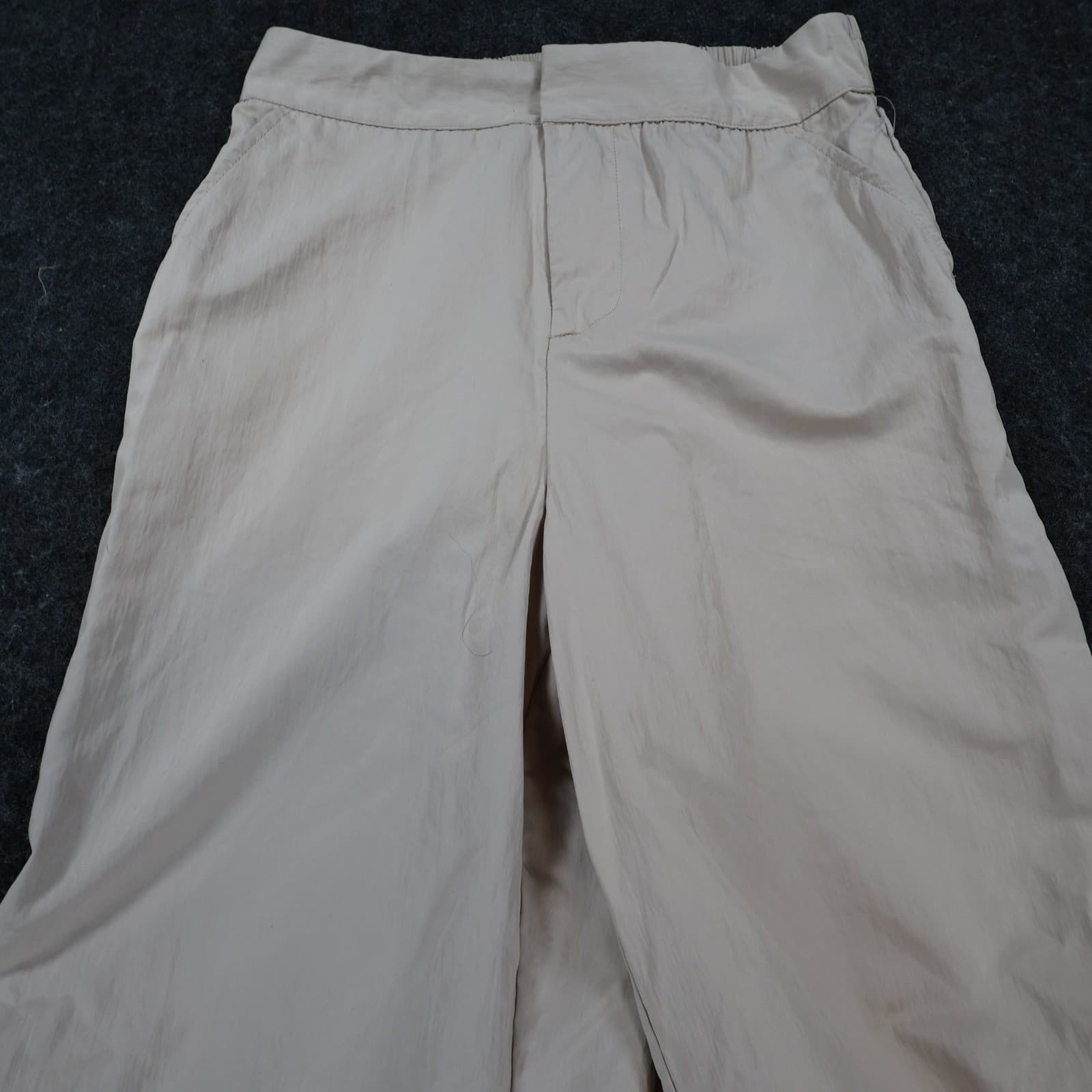 A New Day Parachute Cargo Pants Womens 2 Tan Beige Nylon Baggy Gorpcore Techwear - Thumbnail 9