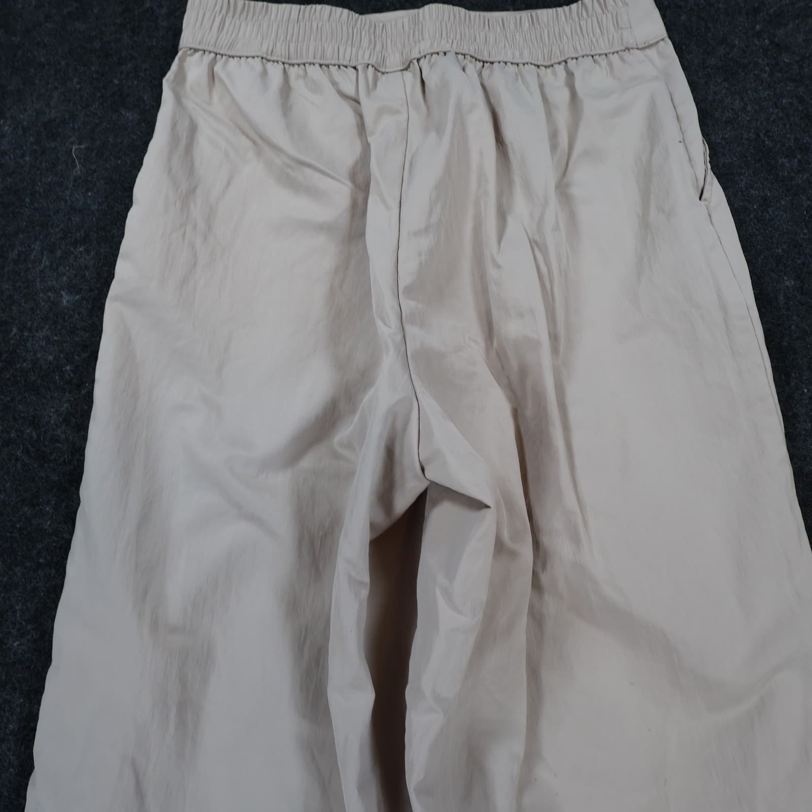 A New Day Parachute Cargo Pants Womens 2 Tan Beige Nylon Baggy Gorpcore Techwear - Thumbnail 10