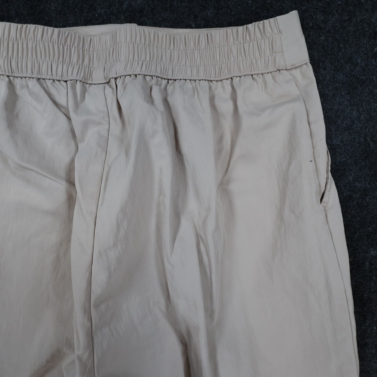 A New Day Parachute Cargo Pants Womens 2 Tan Beige Nylon Baggy Gorpcore Techwear - Thumbnail 12