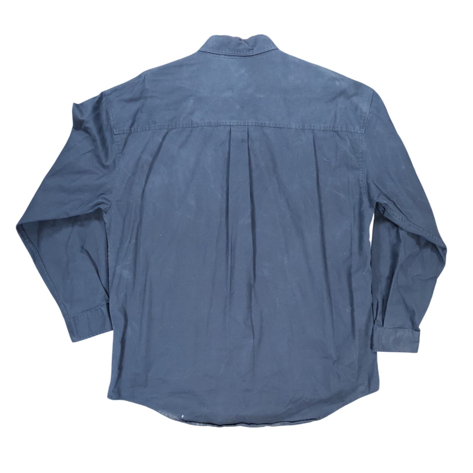 Austin Clothing Co Button Down Mens XL Navy Blue Excellent Long Sleeve Cotton - Thumbnail 2
